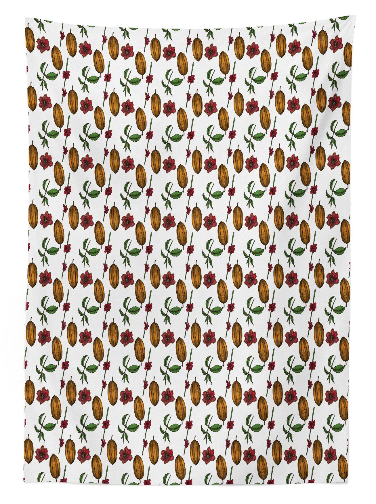 mit Waschbar Außen Farben, Klare Blumen Bohnen Bereich Abakuhaus den Für blühenden Tischdecke geeignet Farbfest Kakao