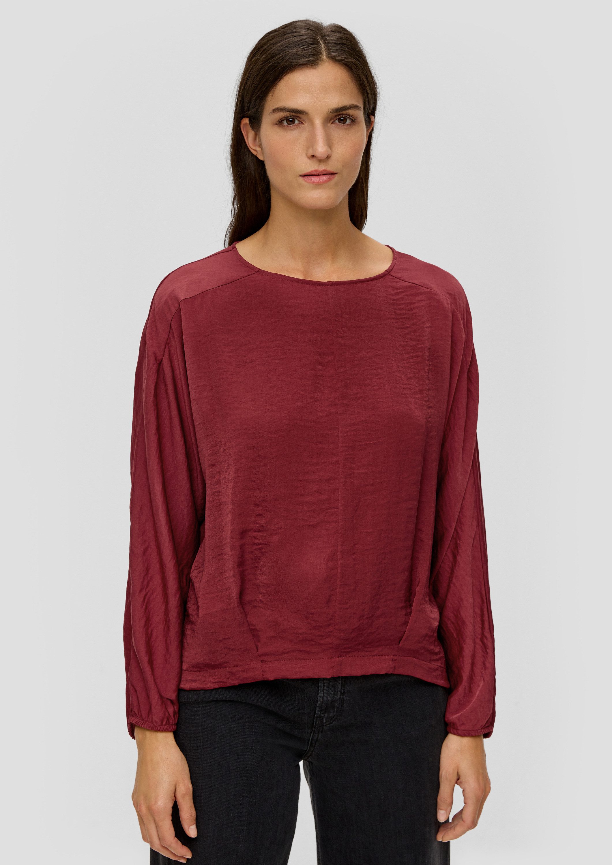 s.Oliver Langarmbluse Bluse Bluse mit Fledermausärmeln