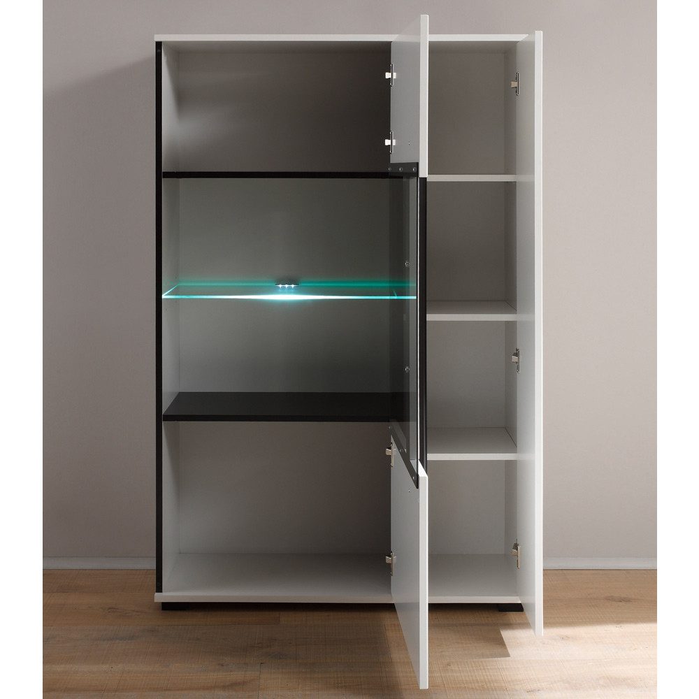 Lomadox Highboard COLORADO-61, in weiß Hochglanz günstig online kaufen