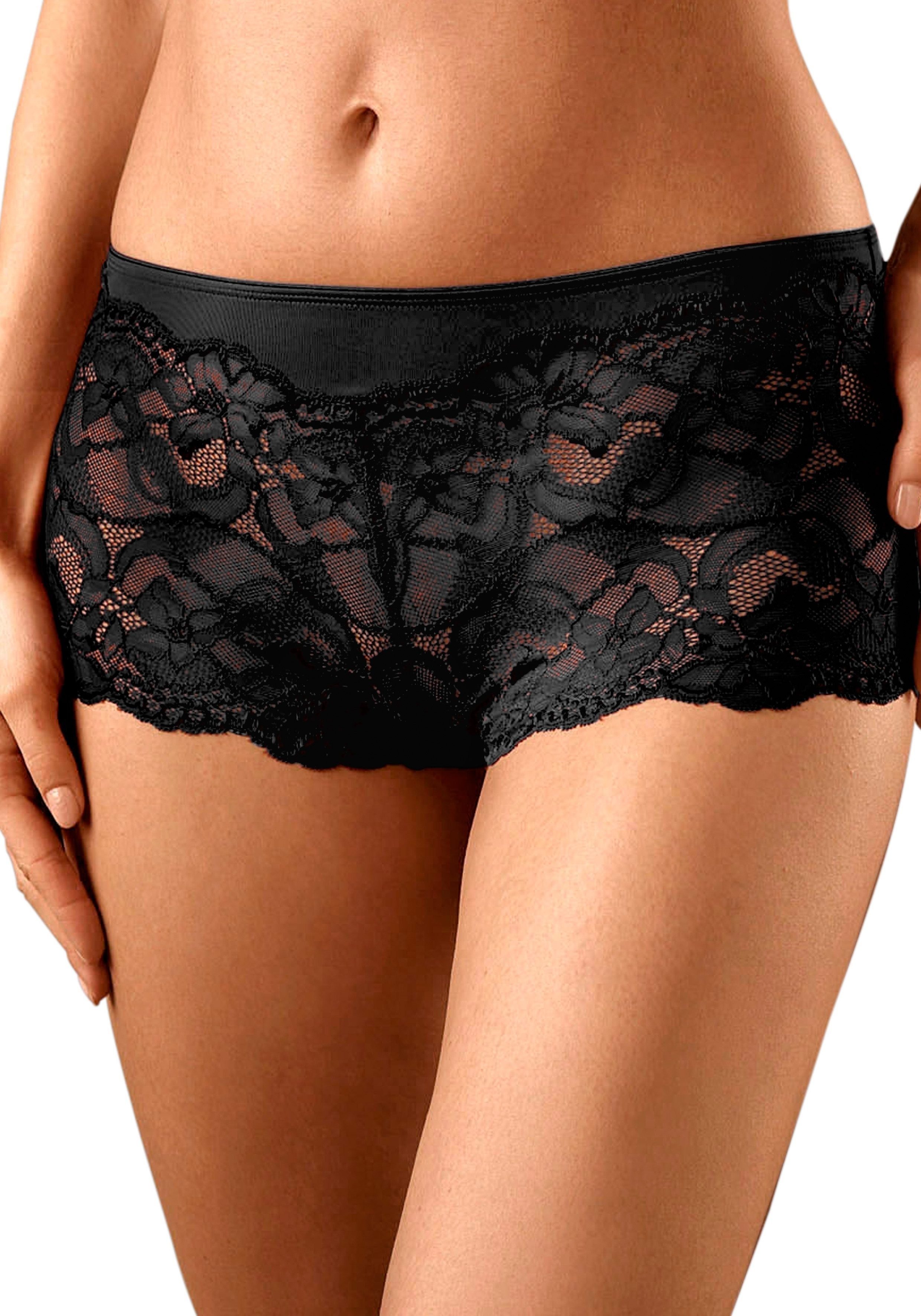Vivance Panty (2er-Pack) weiches Microfaser Bündchen und zarte Spitze