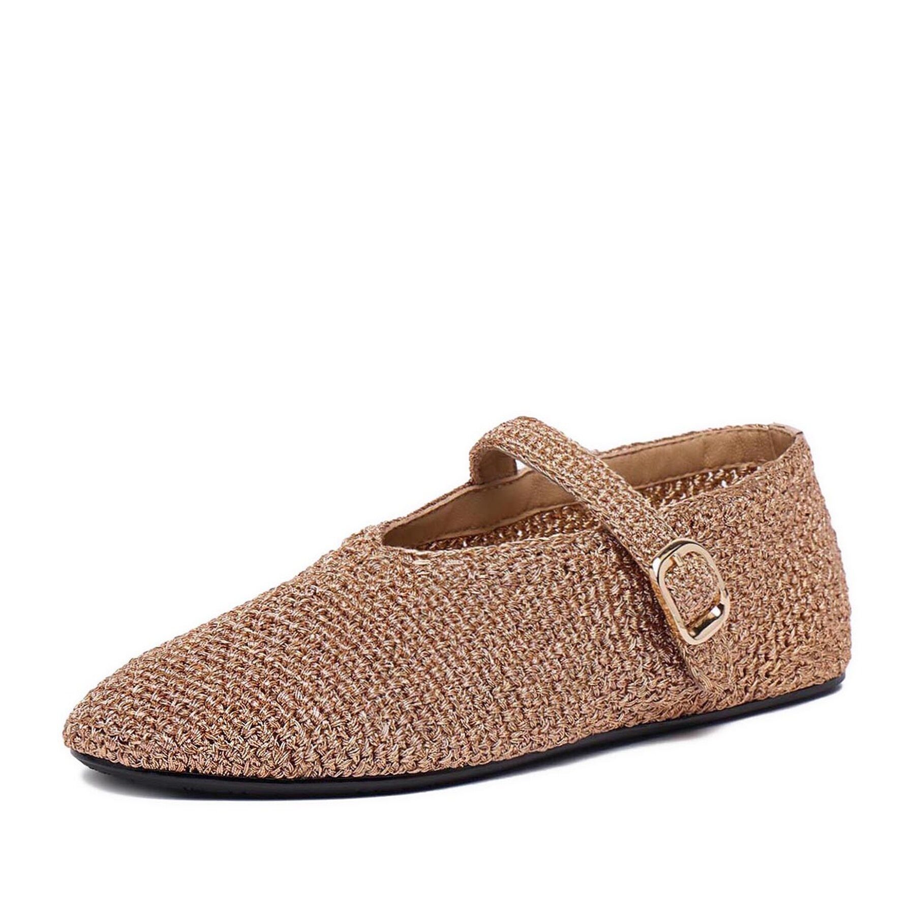 Badura Badura Damen-Ballerinas Gold Ballerina