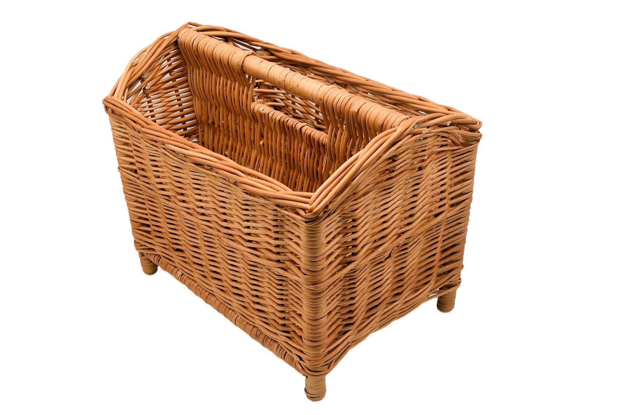 MyBer® Zeitungsständer Zeitschriftenhalter Zeitschriften Zeitungs Korb aus Weide (1 St), Aus Weide geflochten 36/25/23cm(27 mit Henkel) K1-607