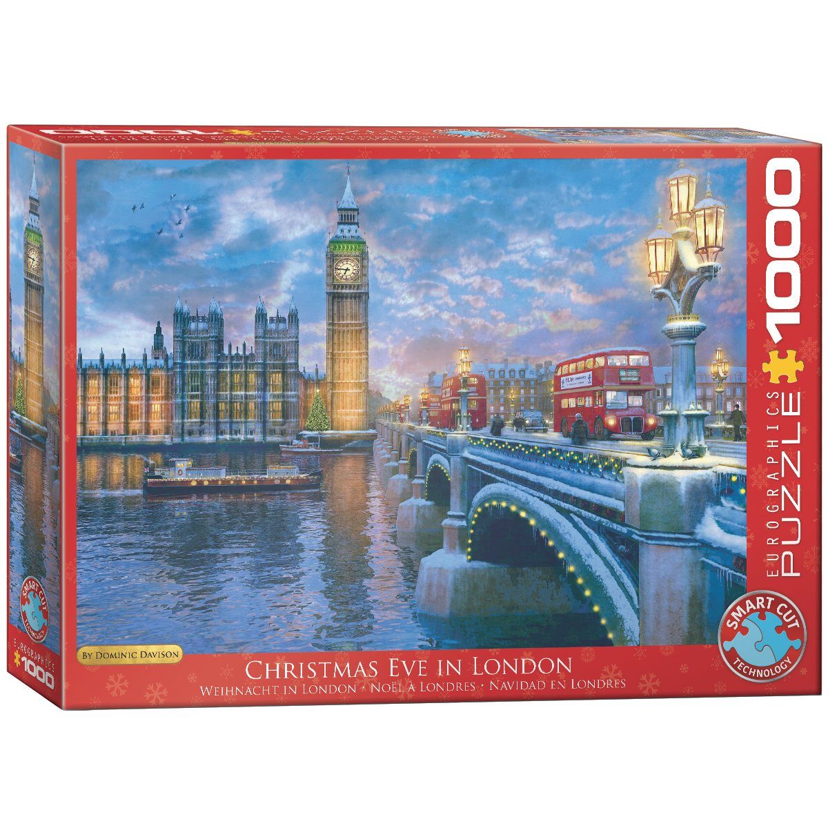 EUROGRAPHICS Puzzle Dominic Davison Puzzle, Europe 1000 London in Weihnacht Puzzleteile, Made in