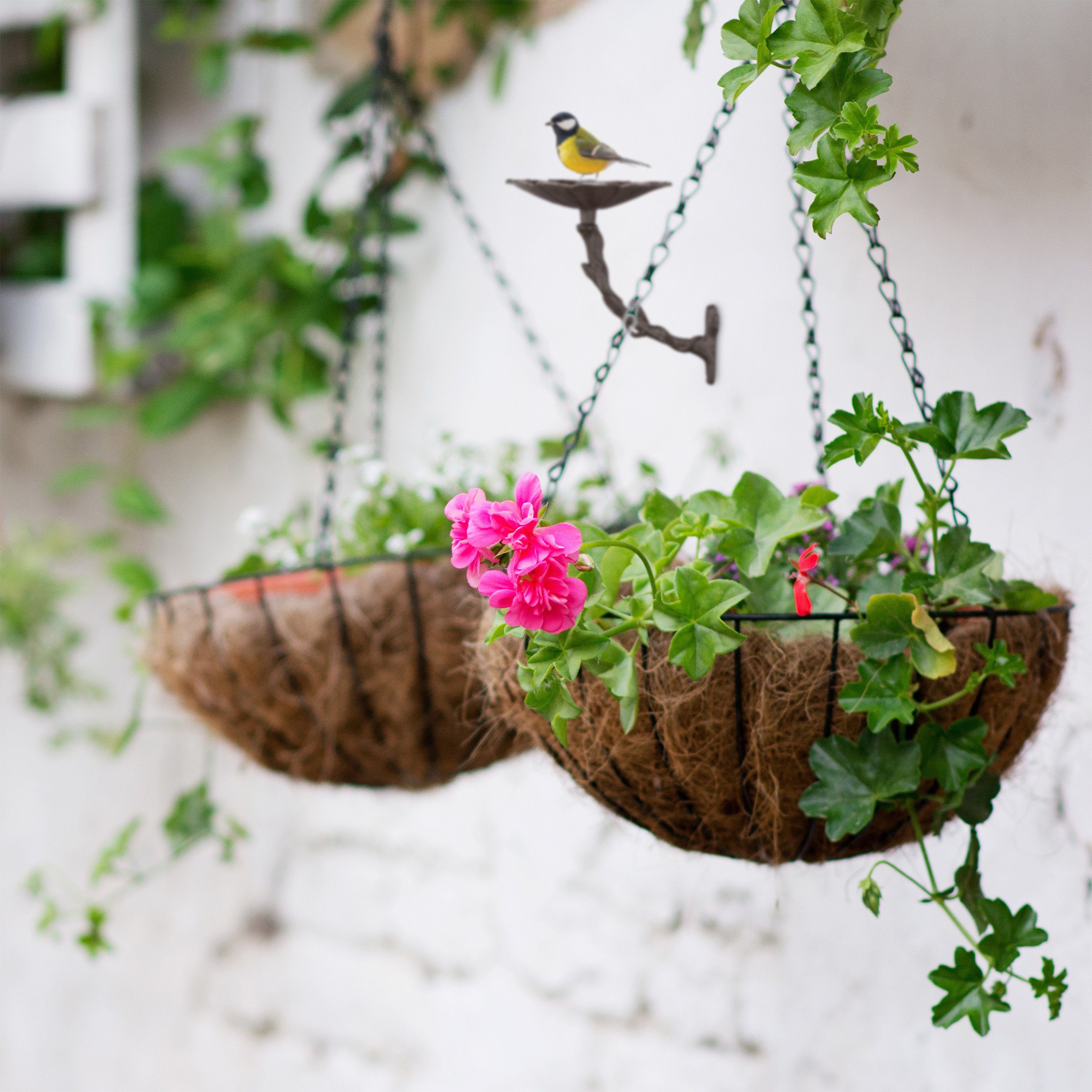 relaxdays Vogeltränke Blüte aus Gusseise