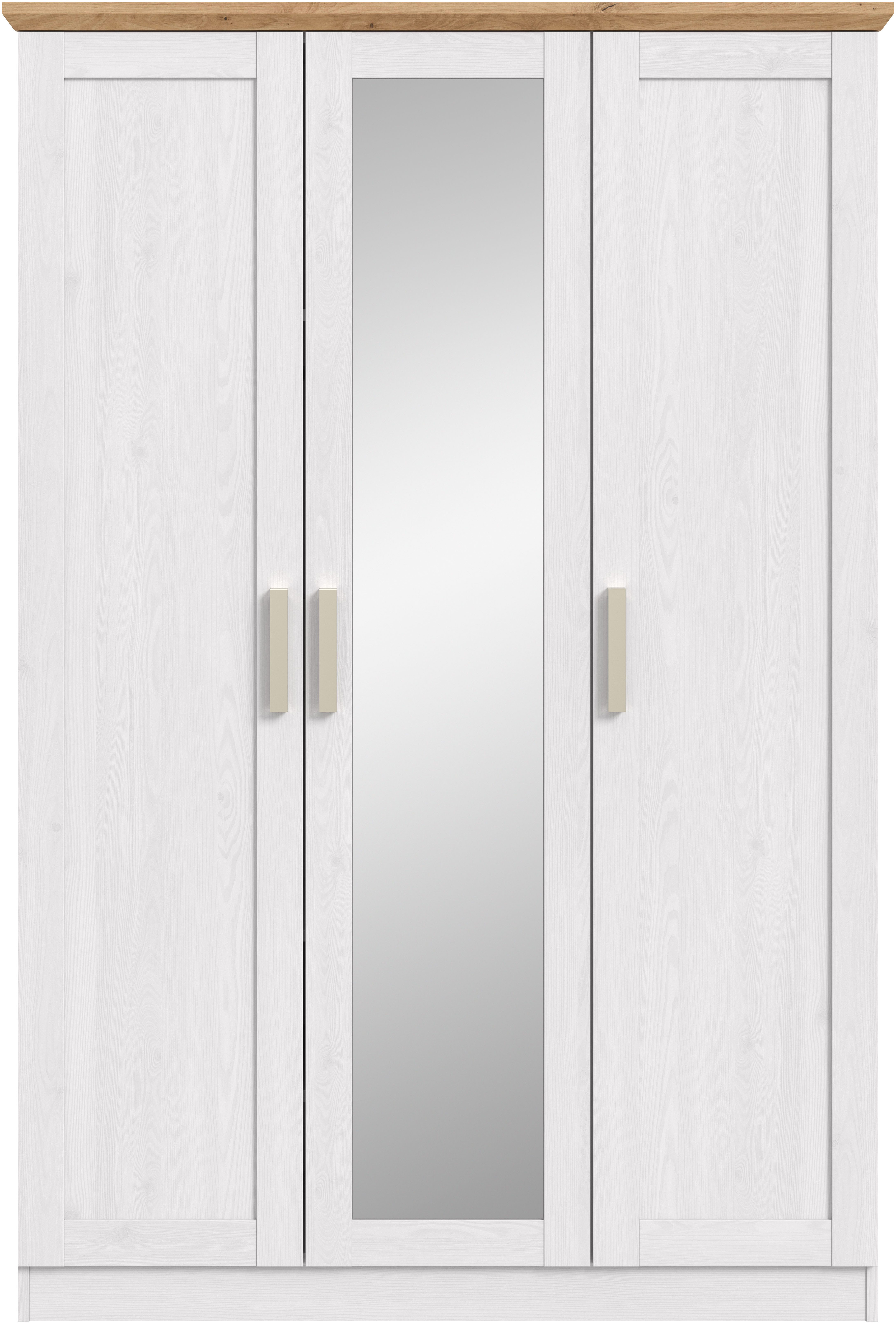 Home affaire Kleiderschrank FLORENZ, Kleiderschrank inkl. 1 Kleiderstange (1-St) Kleiderschrank, Drehtürenschrank, Graderobenschrank, Mehrzweckschrabnk