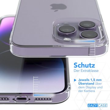 EAZY CASE Handyhülle Slimcover Clear für Apple iPhone 14 Pro Max 6,7 Zoll, durchsichtige Hülle Ultra Dünn Silikon Backcover TPU Telefonhülle Klar