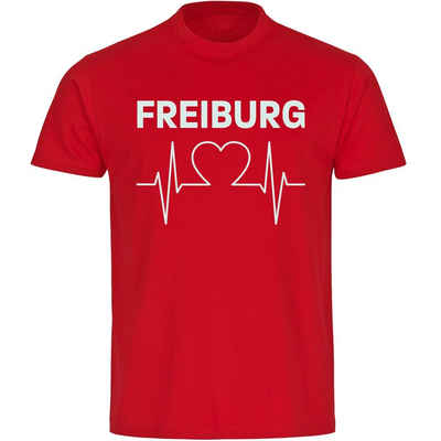 multifanshop T-Shirt Kinder Freiburg - Herzschlag - Boy Girl