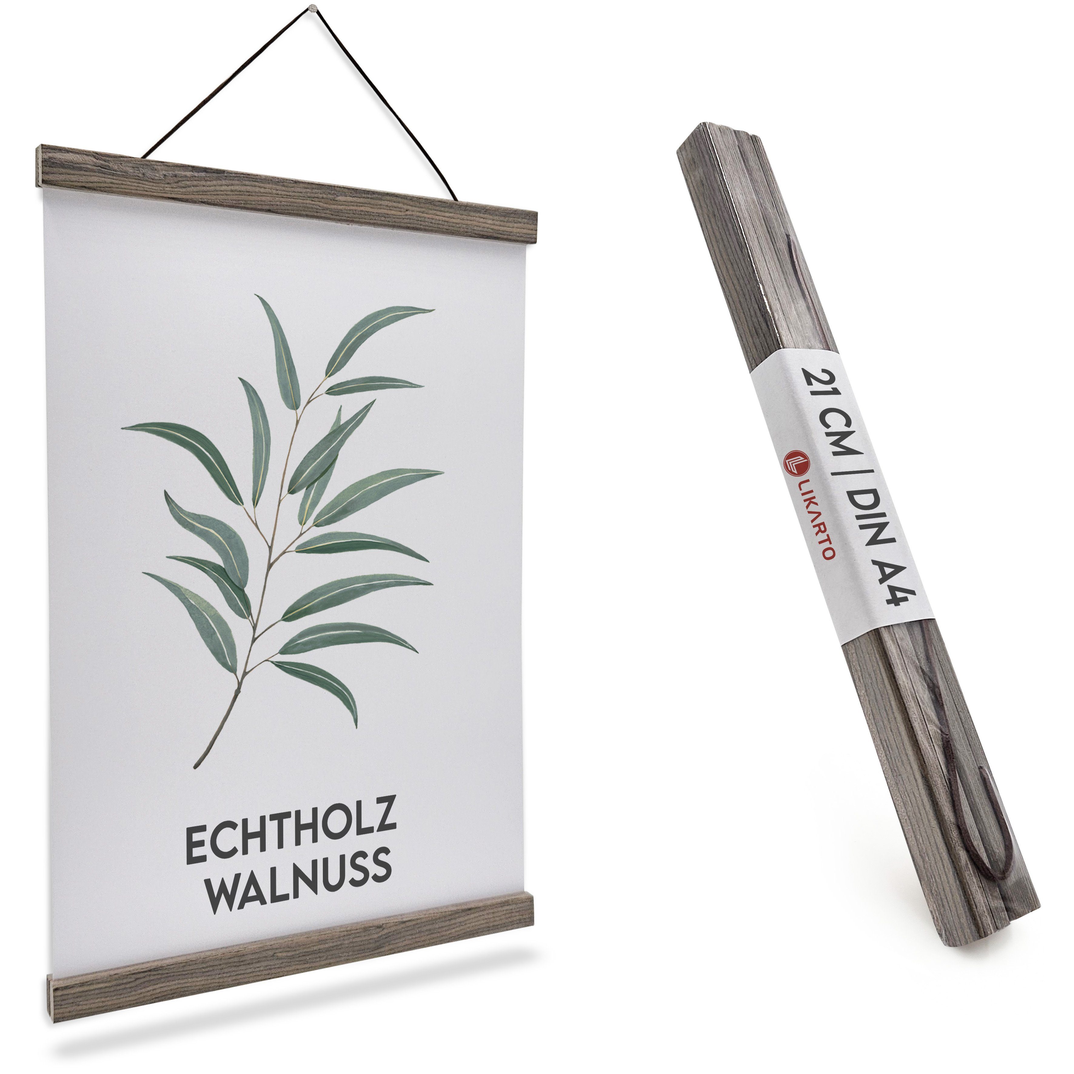 Likarto Bilderrahmen Premium-Posterleiste in DIN A4 bis DIN A1 aus Echtholz günstig online kaufen