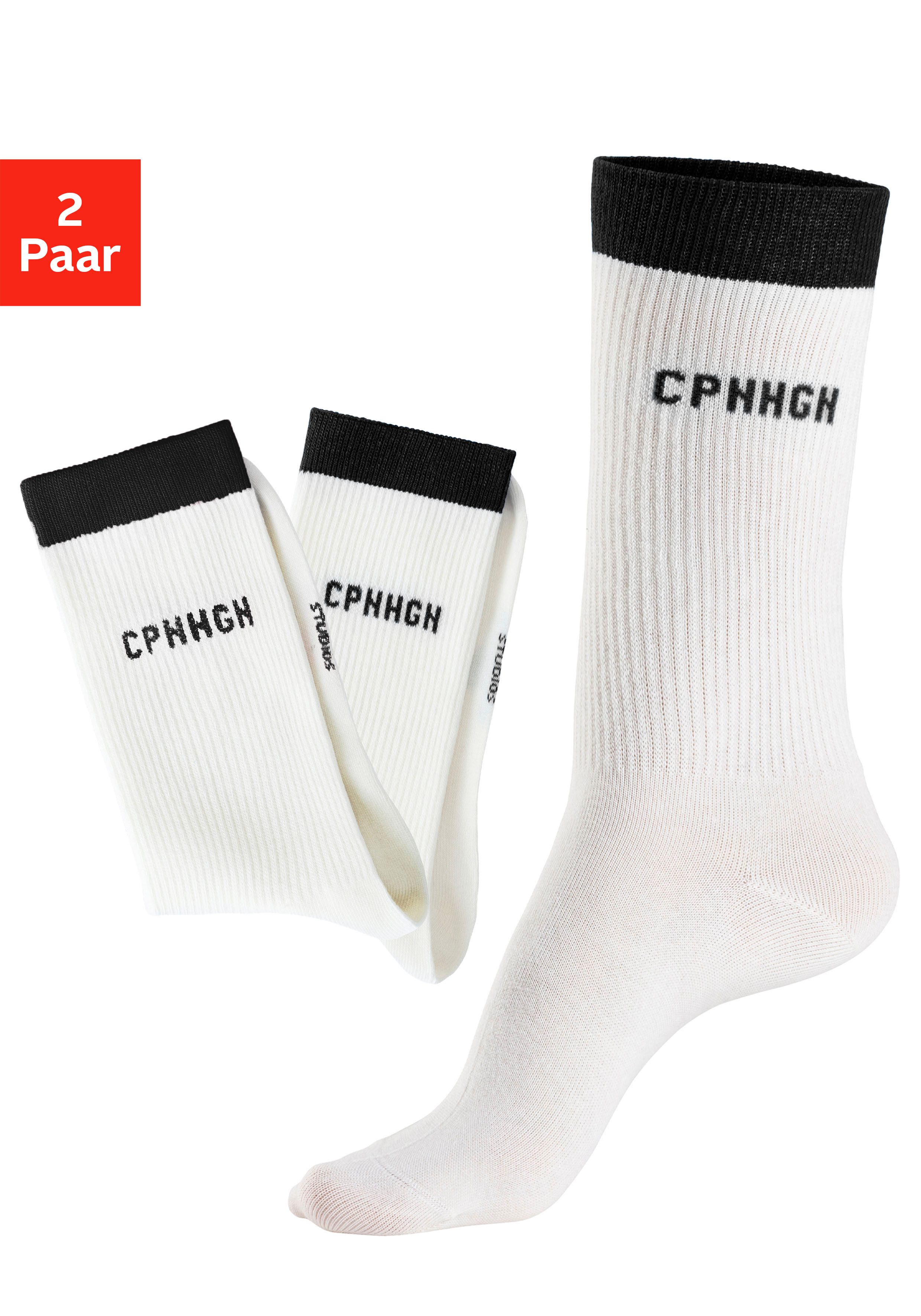 Copenhagen Studios Tennissocken (Packung, 2-Paar) mit kontrastfarbenem Bund günstig online kaufen