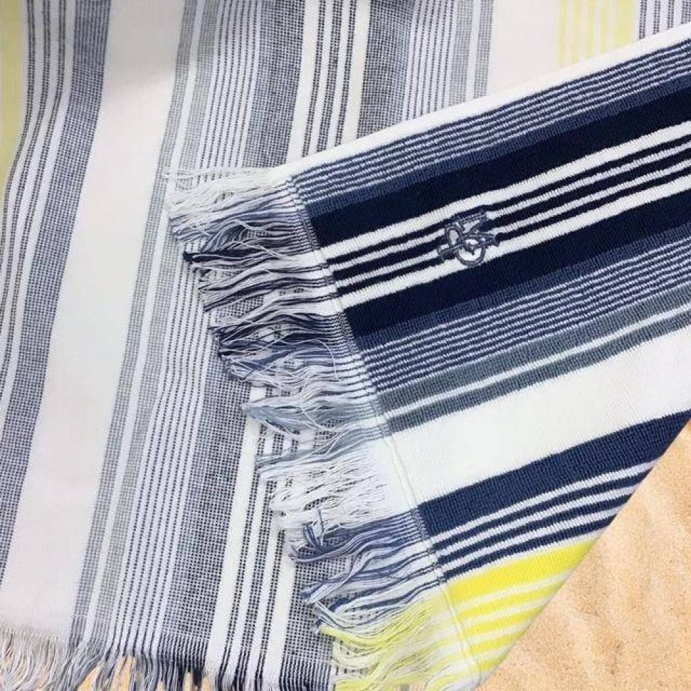 Marc O'Polo Home Duschtuch Eno Hammam Tuch Blue 100 x 180 cm, Frottier/ Baumwolle