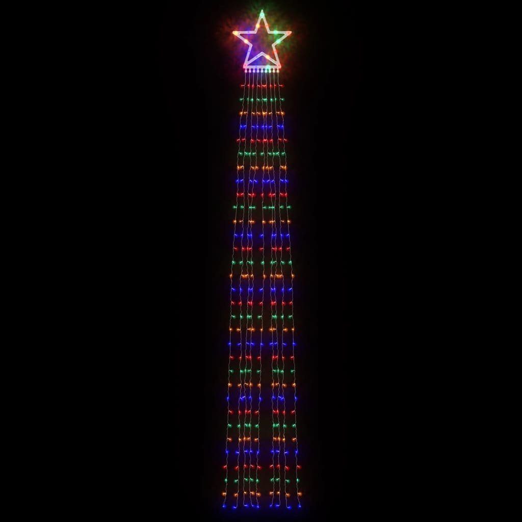 375 cm Mehrfarbig Dekolicht Weihnachtsbaum-Beleuchtung Außenbereich 320 LEDs vidaXL