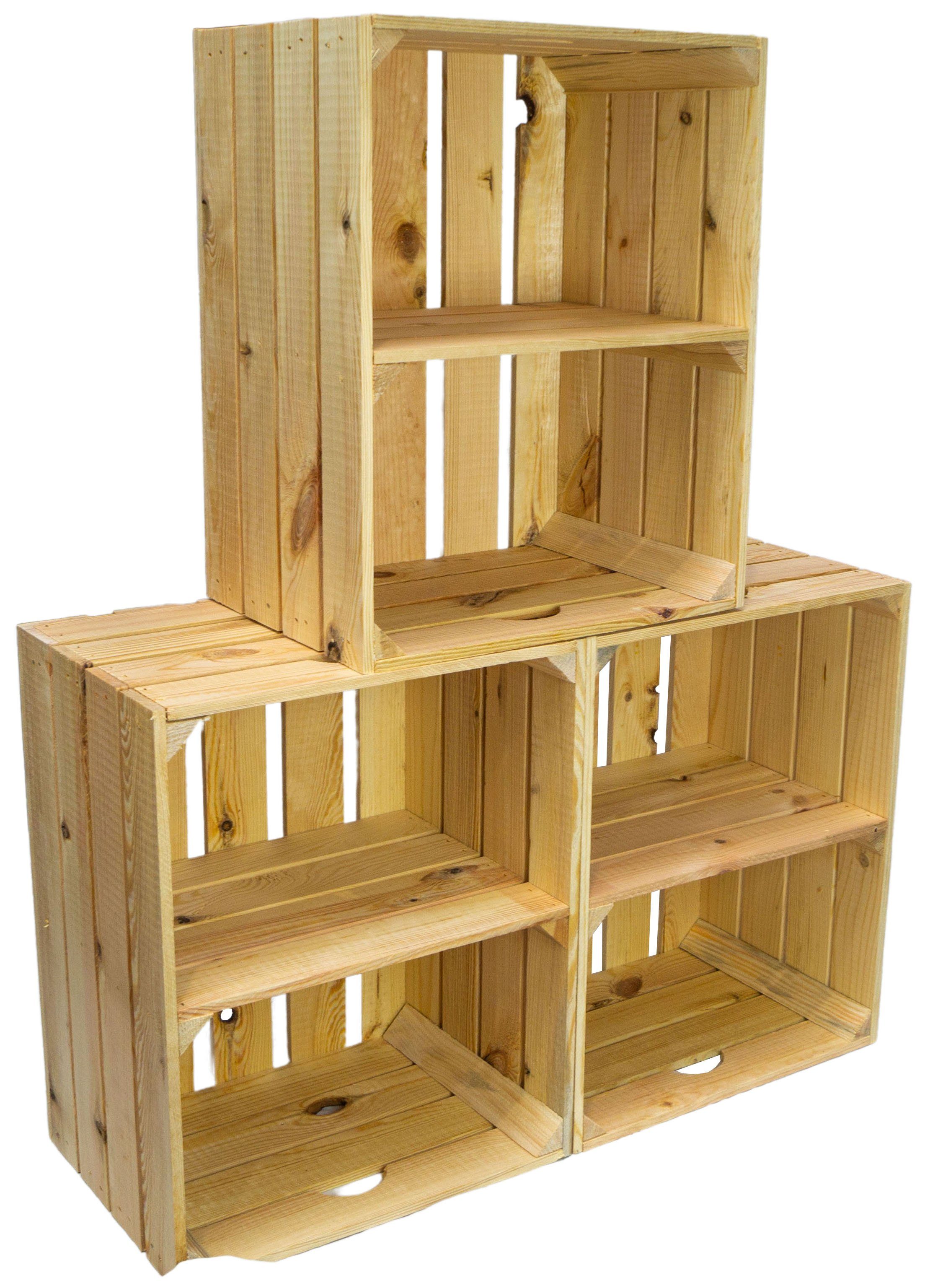 Kistenkolli Altes Land Allzweckkiste 3er set Holzkiste Johanna Natur Quer W günstig online kaufen