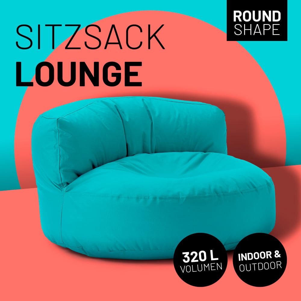 Lumaland Sitzsack Round Sofa Sitzkissen Bean Bag Couch Lounge, inkl. Rücken günstig online kaufen