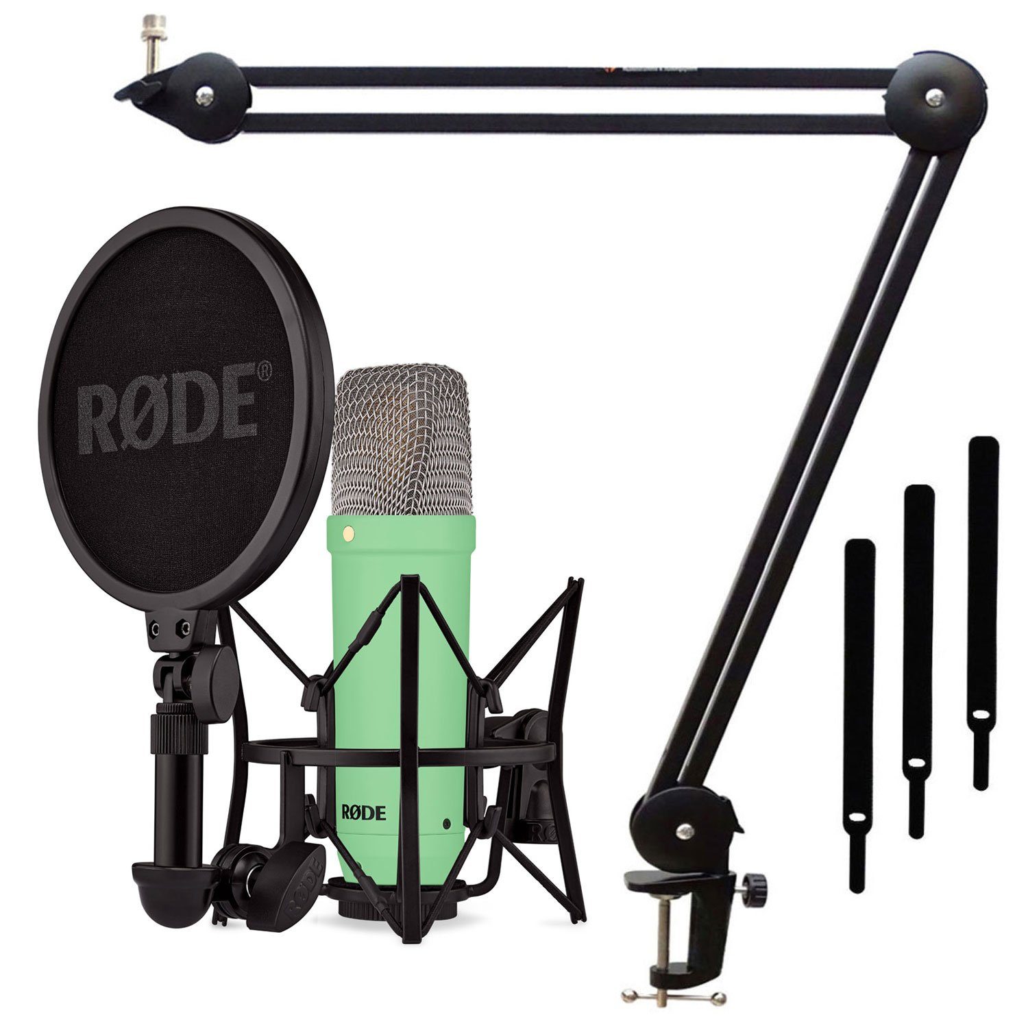 RØDE Mikrofon Rode NT1 Signature Green Mikrofon Grün mit Gelenkarm (Studio-Mikrofon Grün), mit Gelenkarm