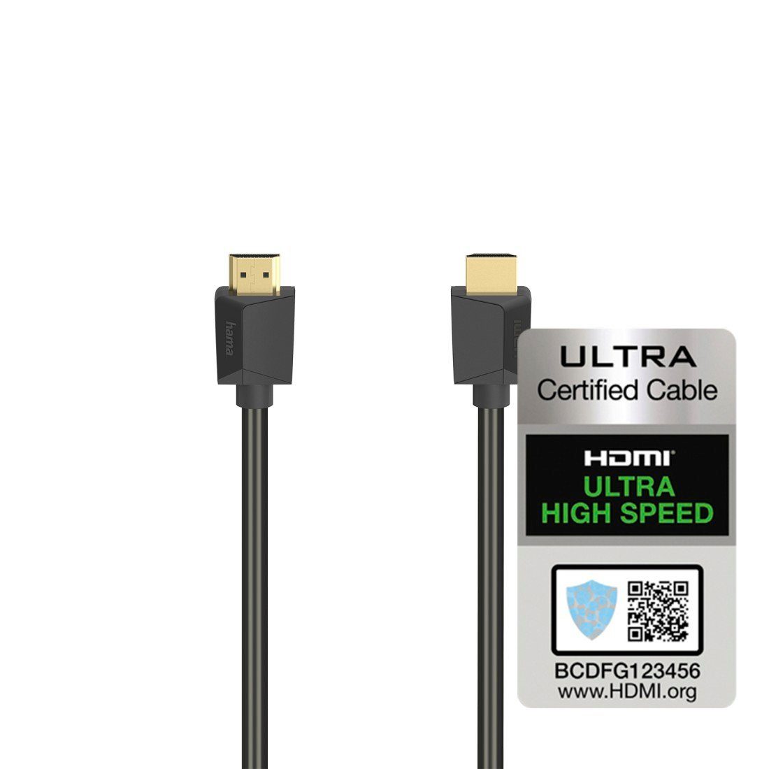 Hama Ultra High Speed HDMI zertifiziert, HDMI-Kabel, 2 cm) m Stecker-Stecker, 8K, HDMI, (200 Kabel