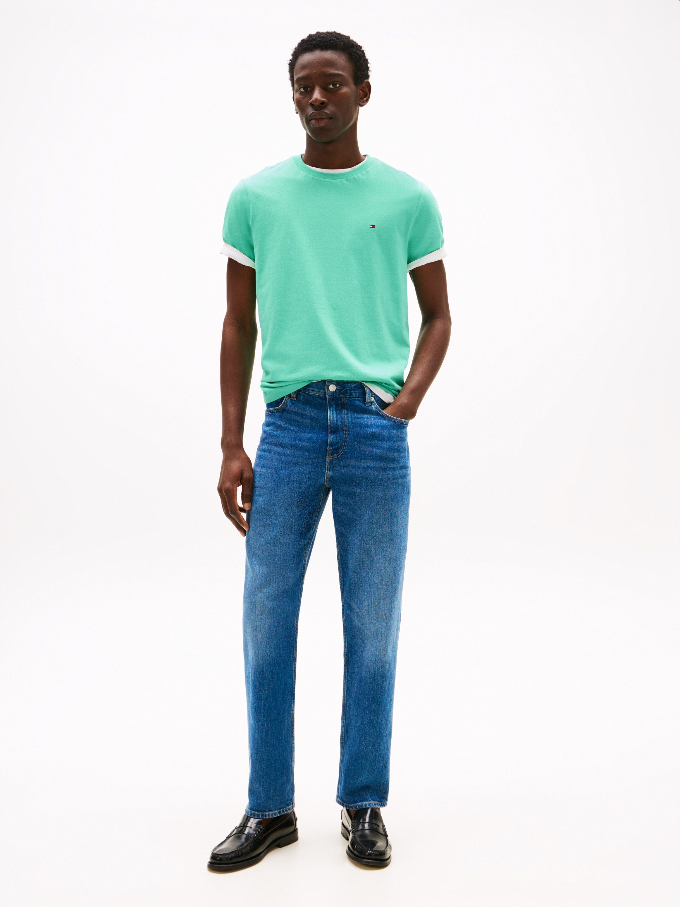 Tommy Hilfiger T-Shirt ESSENTIAL REGULAR FIT SOLID mit Stickerei unifarben, günstig online kaufen