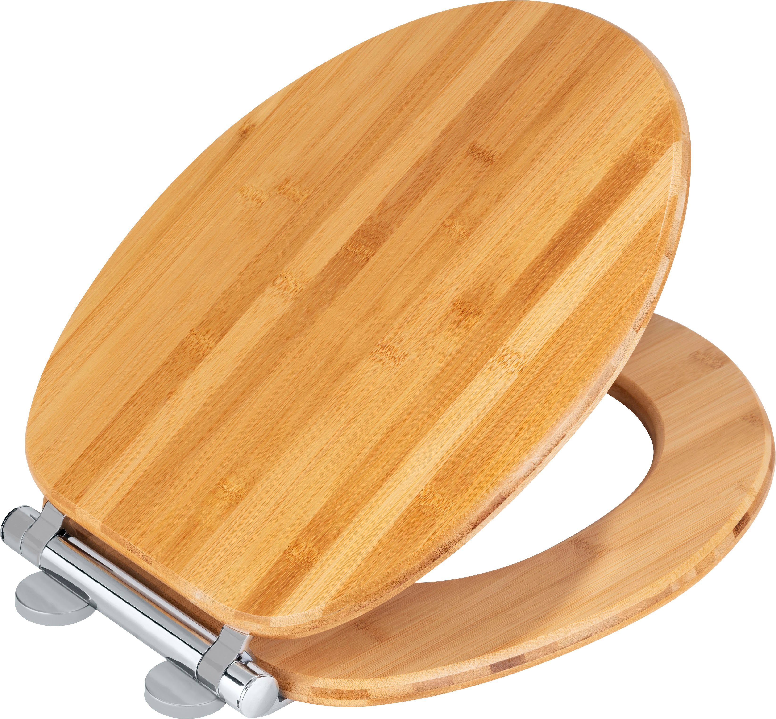 WENKO WC-Sitz Bambusa, aus Bambus, mit Absenkautomatik, feuchtigkeitsresist günstig online kaufen