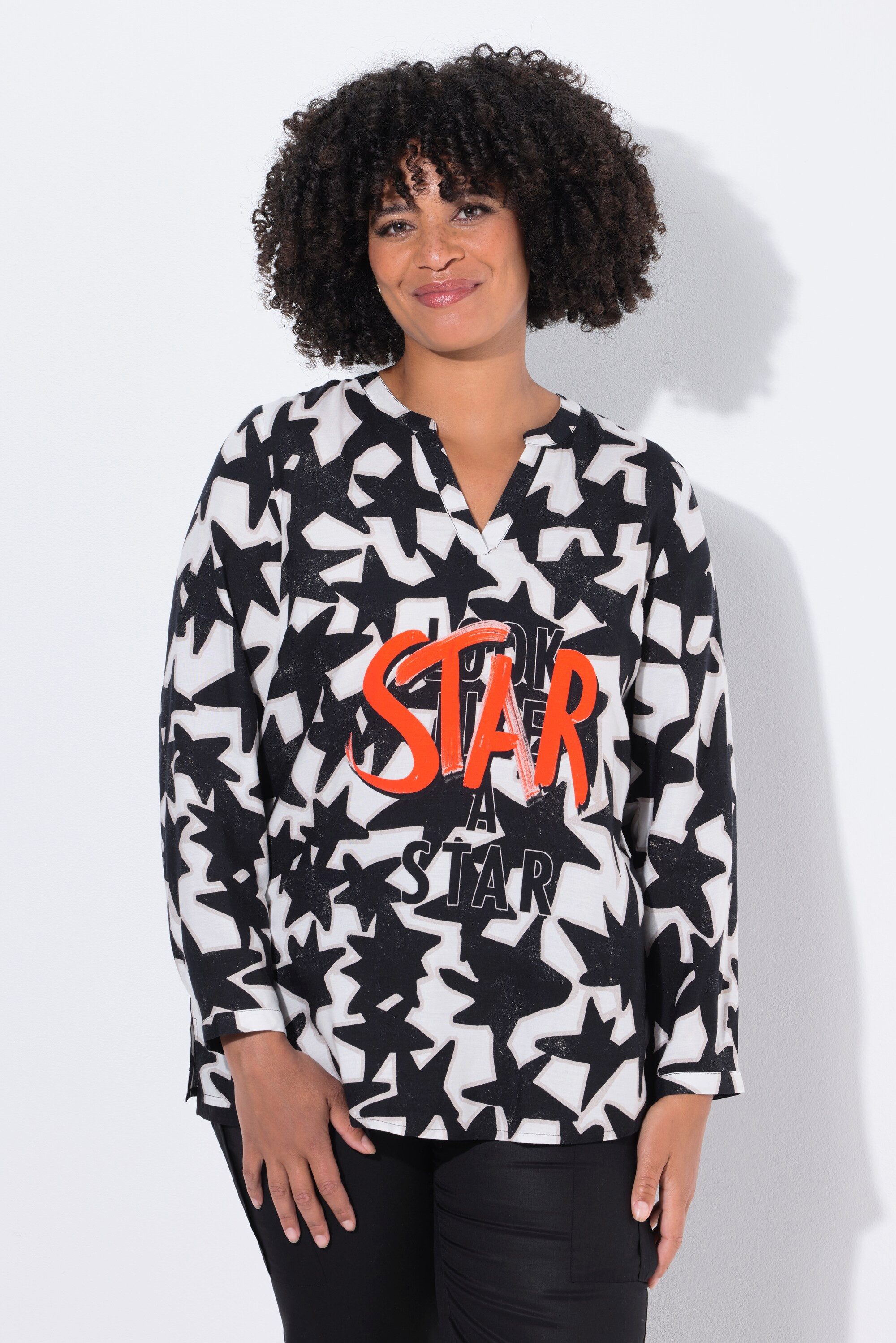 Angel of Style Tunika Tunika Sternenmuster Schriftzug günstig online kaufen