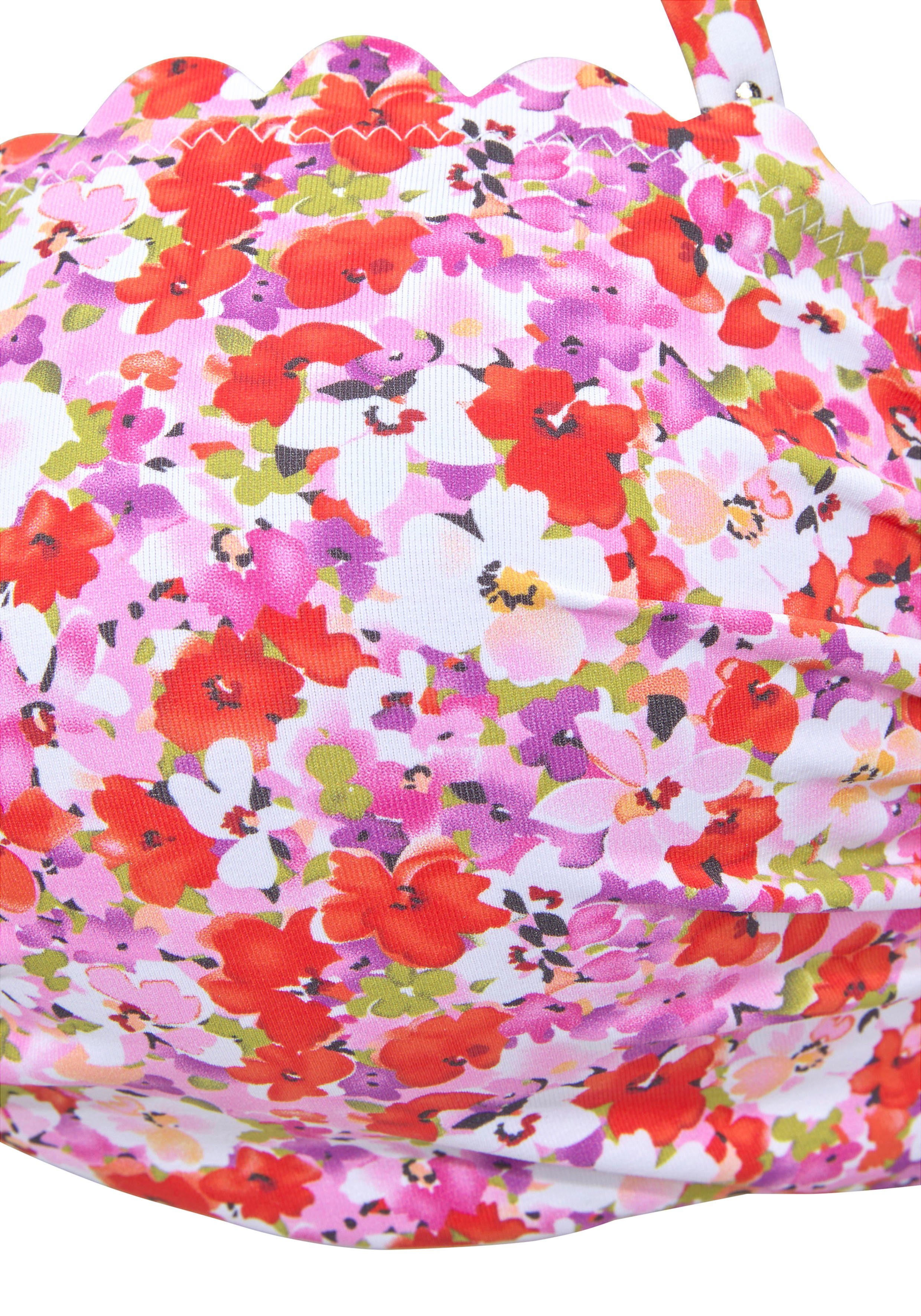LASCANA Bügel-Bandeau-Bikini-Top Jasmin, im Blümchen-Druck – Bild 4 von 5