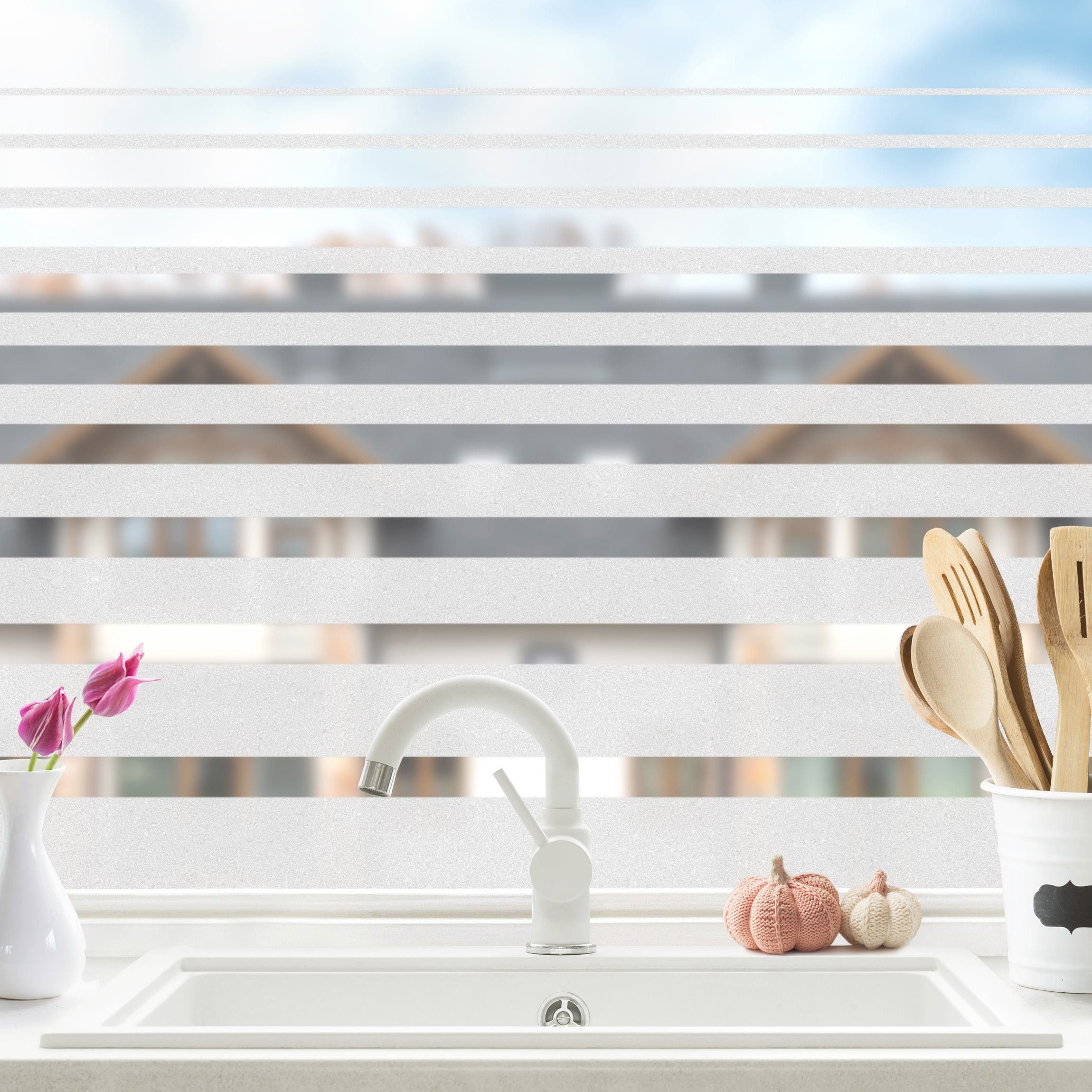 Bilderdepot24 Fensterfolie statisch haftend Motiv Fensterdeko Streifen Muster II Muster, blickdicht, Innen Fenster Tür Balkontür Küche Badezimmer Wohnzimmer Schlafzimmer