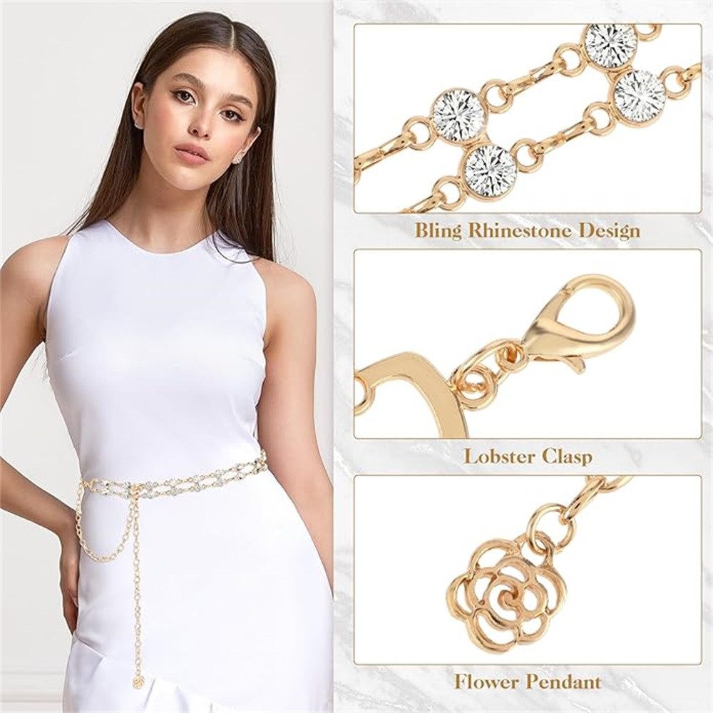 RWEUOQ Kettengürtel Damen Kettengürtel Körperschmuck Bauchkette günstig online kaufen
