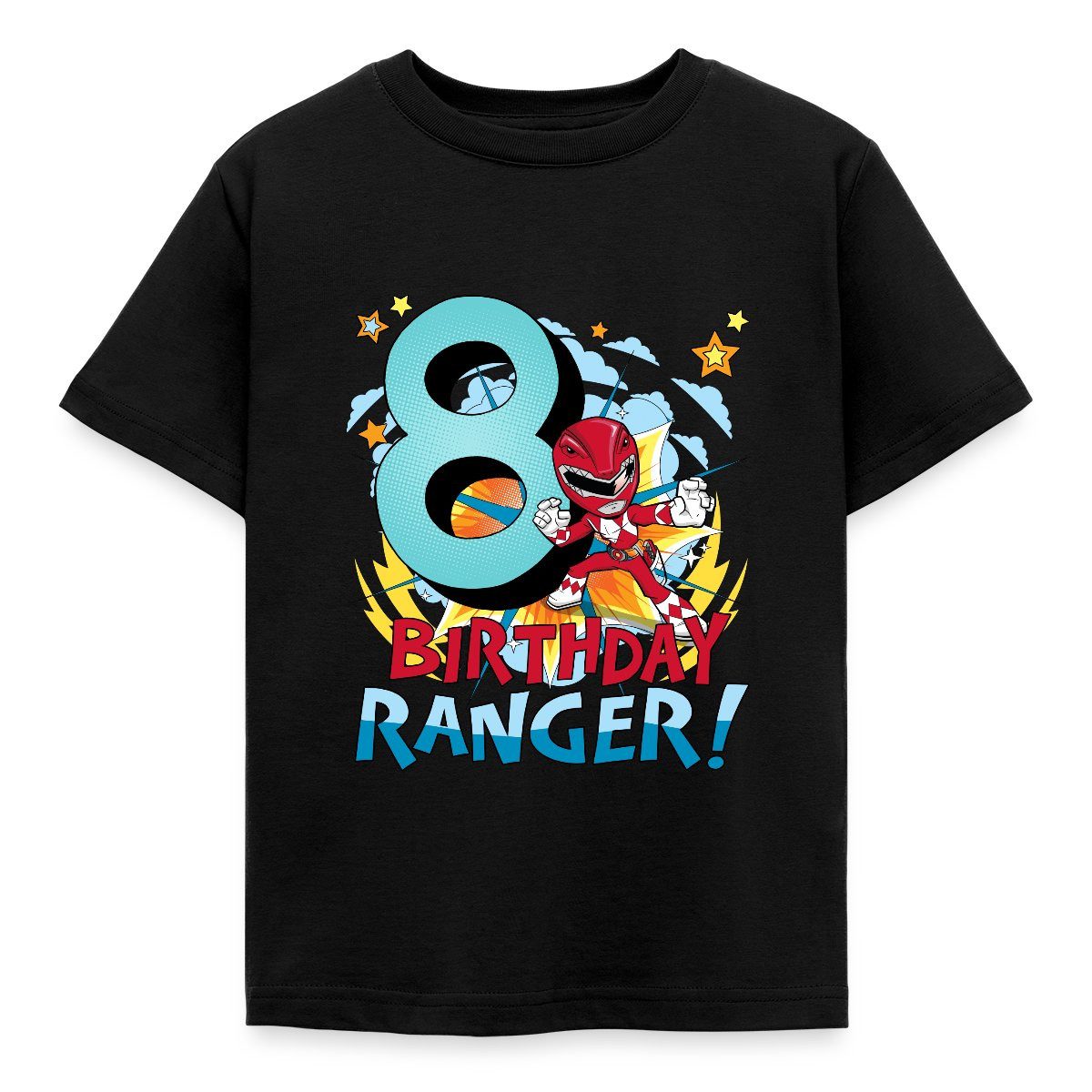 Spreadshirt T-Shirt Power Rangers Geburtstag 8. Jahre Kinder T-Shirt (1-tlg)