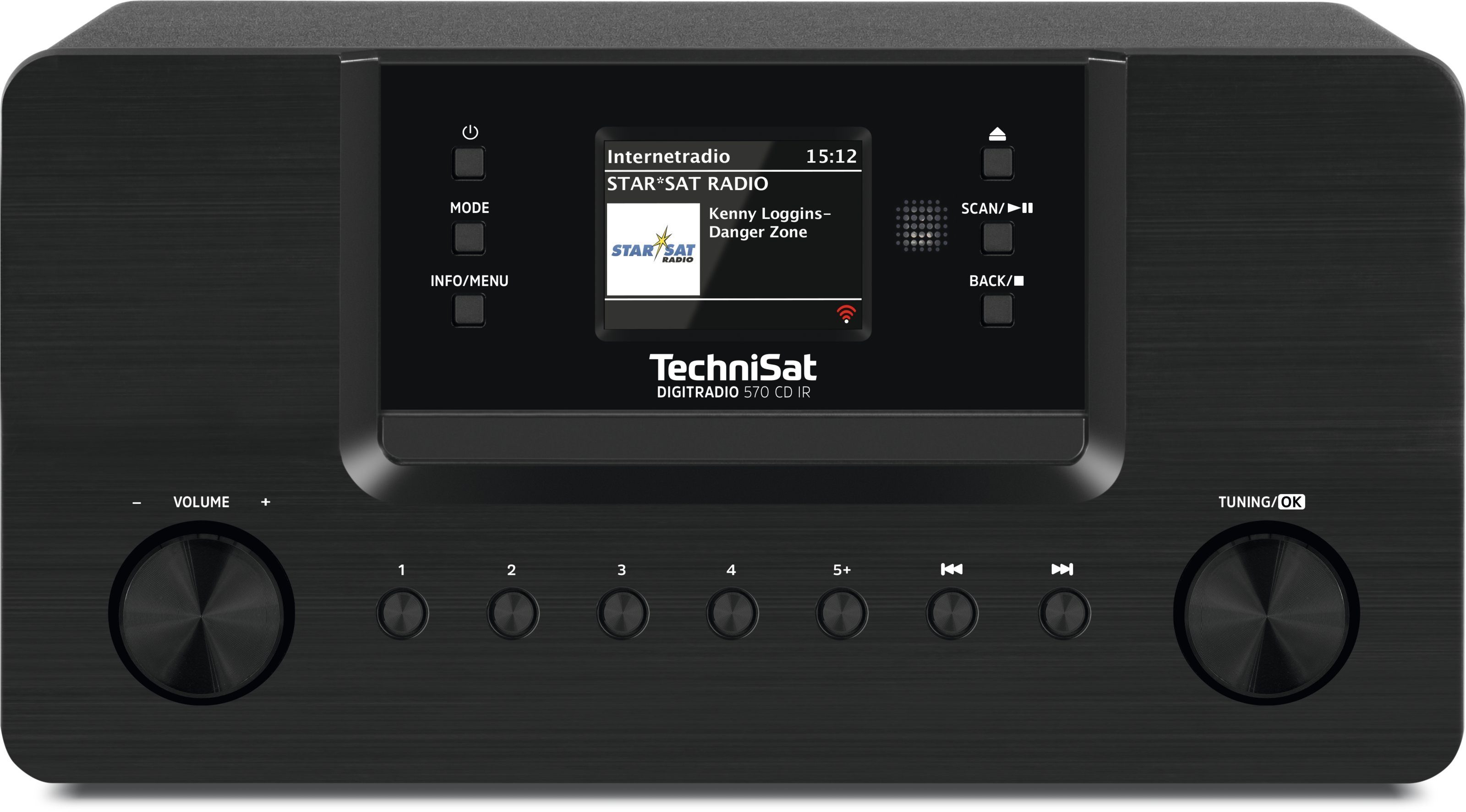 TechniSat DIGITRADIO 570 CD IR Internet-Radio (Digitalradio (DAB), UKW,  Internetradio, 10,00 W, CD-Player mit MP3-Wiedergabe, App-Steuerung, USB,  Favoritenspeicher), Lieferumfang: DIGITRADIO 570 CD IR, Netzteil,  Fernbedienung, Bedienungsanleitung | Digitalradios (DAB+)