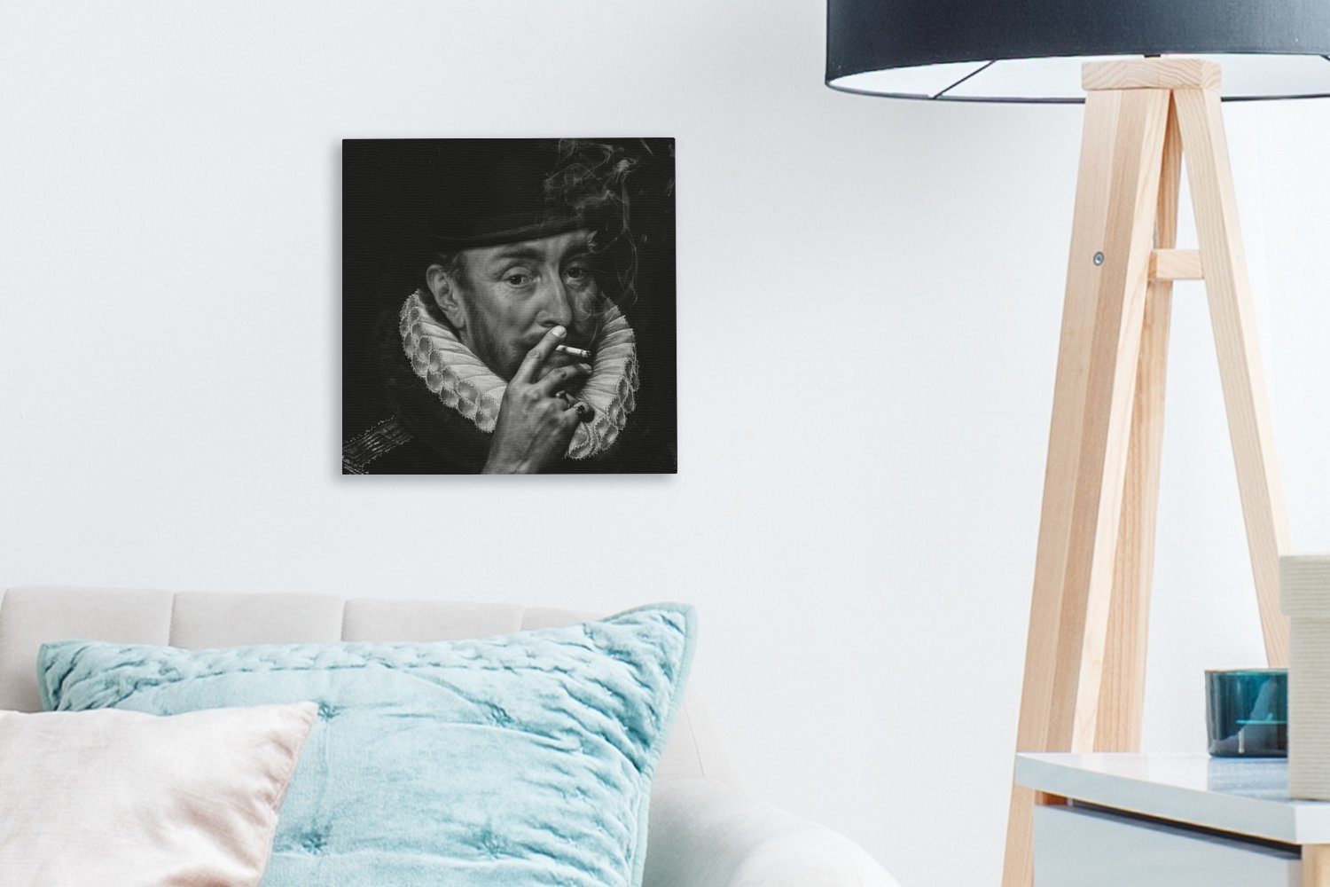 OneMillionCanvasses® Gemälde Porträt von Wilhelm St), - Bilder bunt (1 Schlafzimmer Adriaen - Schwarz und Weiß, Thomasz Wohnzimmer für I. Leinwand