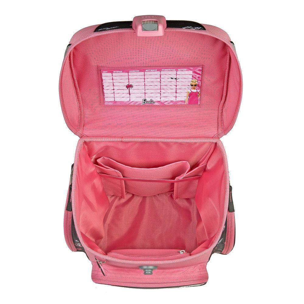Scooli Schulranzen EasyFit (Set, 6-tlg., inkl. Federmäppchen und Hüftgurt), BARBIE Mattel Pink