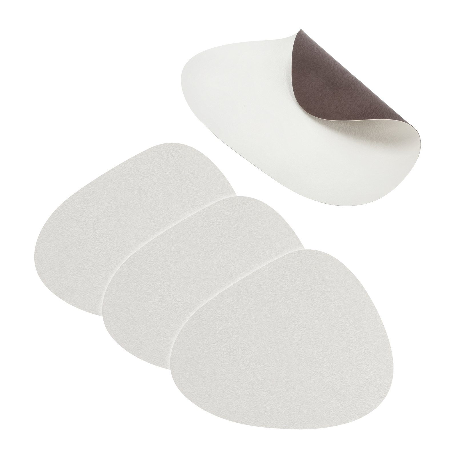 Platzset, Tischset 4-teilig Braun/Creme, (Set) HTI-Living