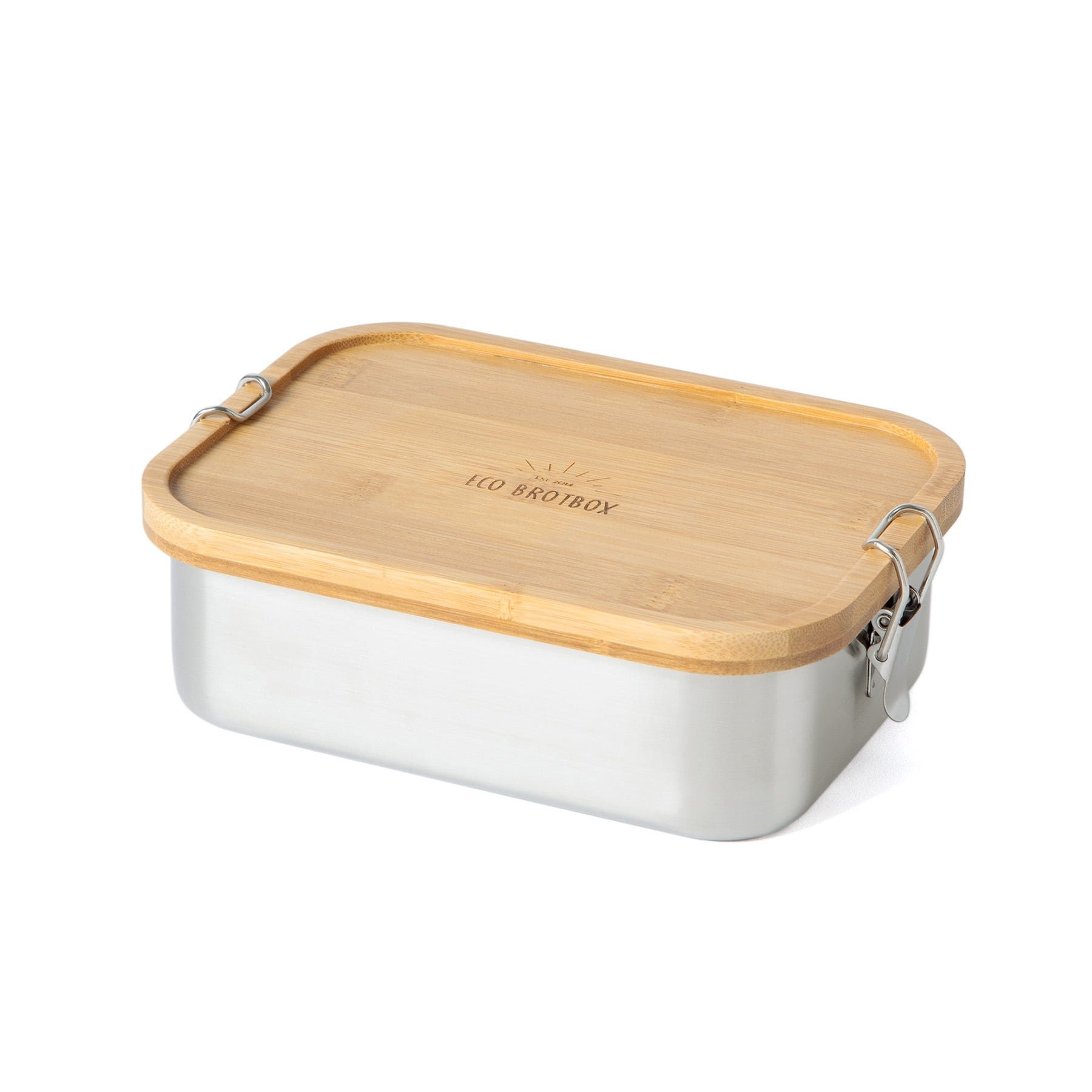 Bambusdeckel auslaufsicher, Lunchbox Brotbox Classic Bamboo Edelstahl, Bambus, + Bento ECO Edition,