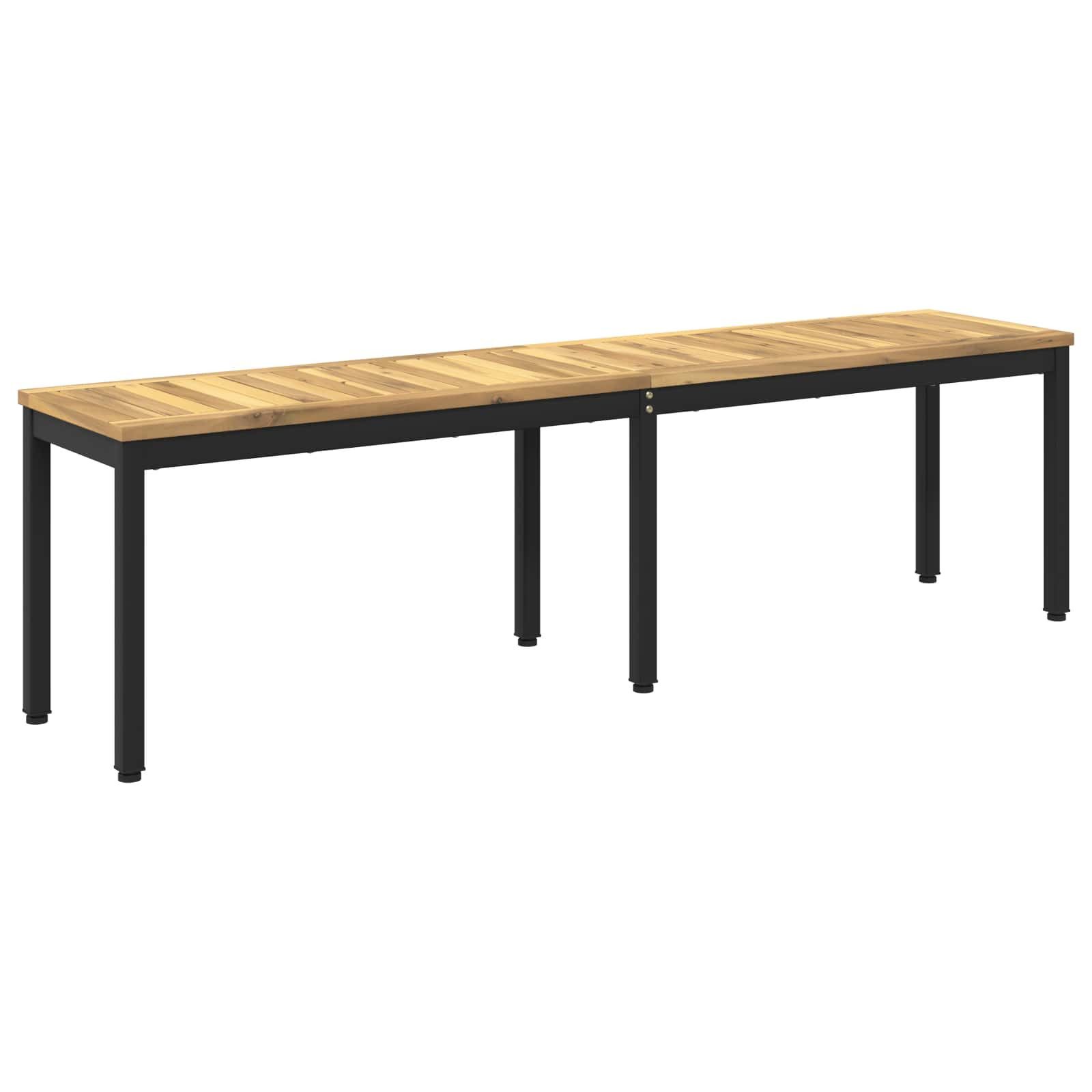 vidaXL Gartenbank Gartenbank 161 x 35 x 45 cm Massivholz Weiß und Schwarz (1-St)