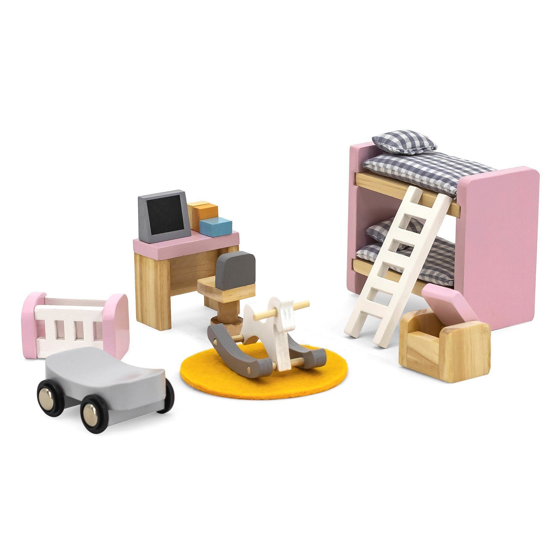 TikTakToo Puppenhausmöbel Schlafzimmer, Kinderzimmer, Küche, Bad, Wohnzimme günstig online kaufen