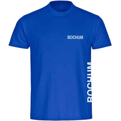 multifanshop T-Shirt Herren Bochum - Brust & Seite - Männer