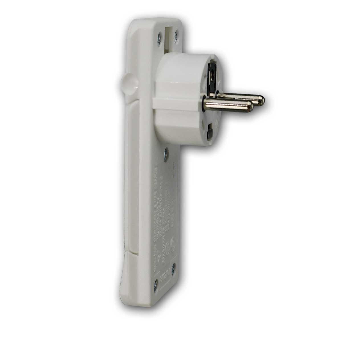 EGB Euroflachstecker Flachstecker weiß, 250V/16A, Schutzkontakt