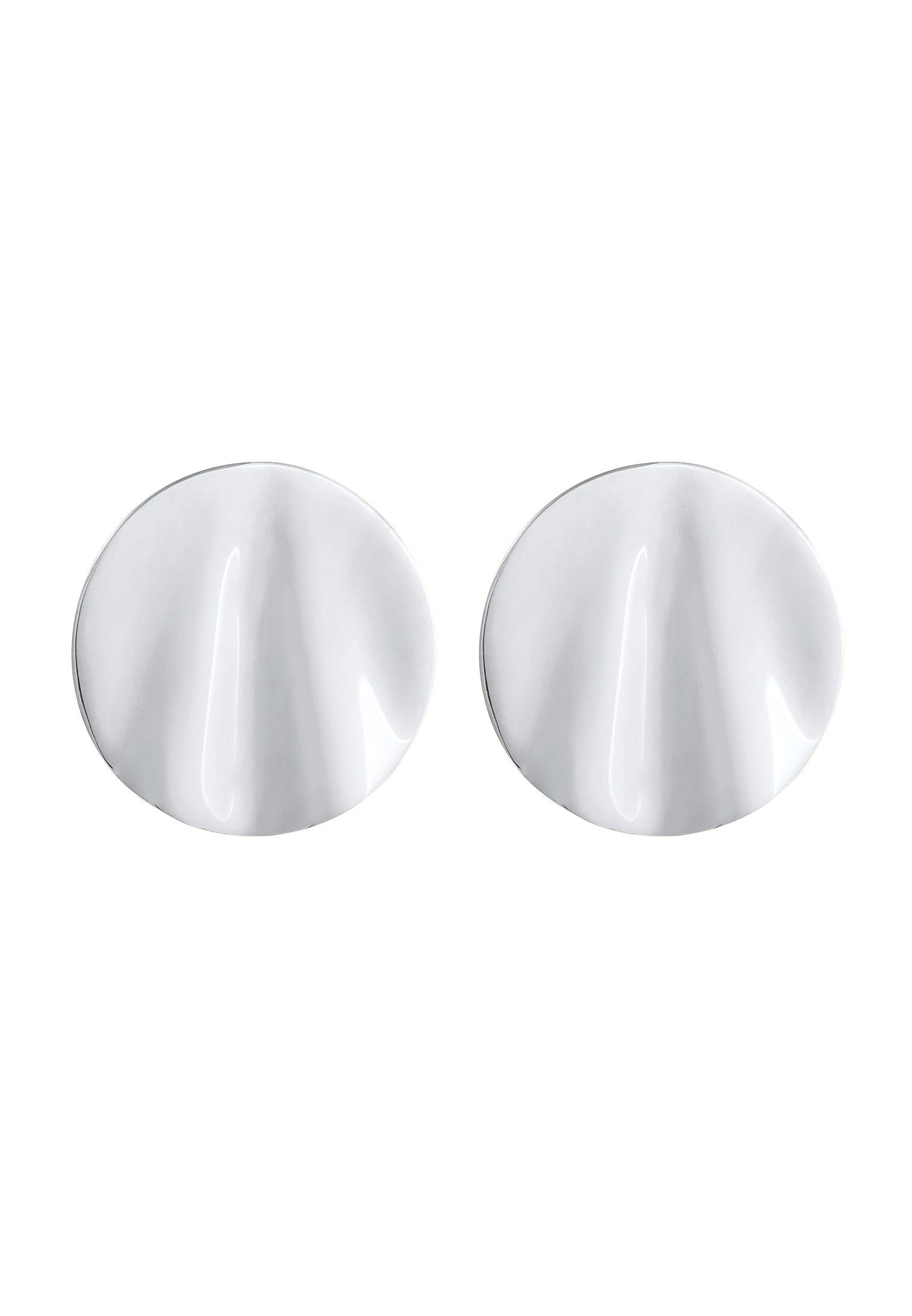 Elli Paar Ohrstecker Ohrstecker Disc Plättchen Welle Rund 925er Silber, Plä günstig online kaufen