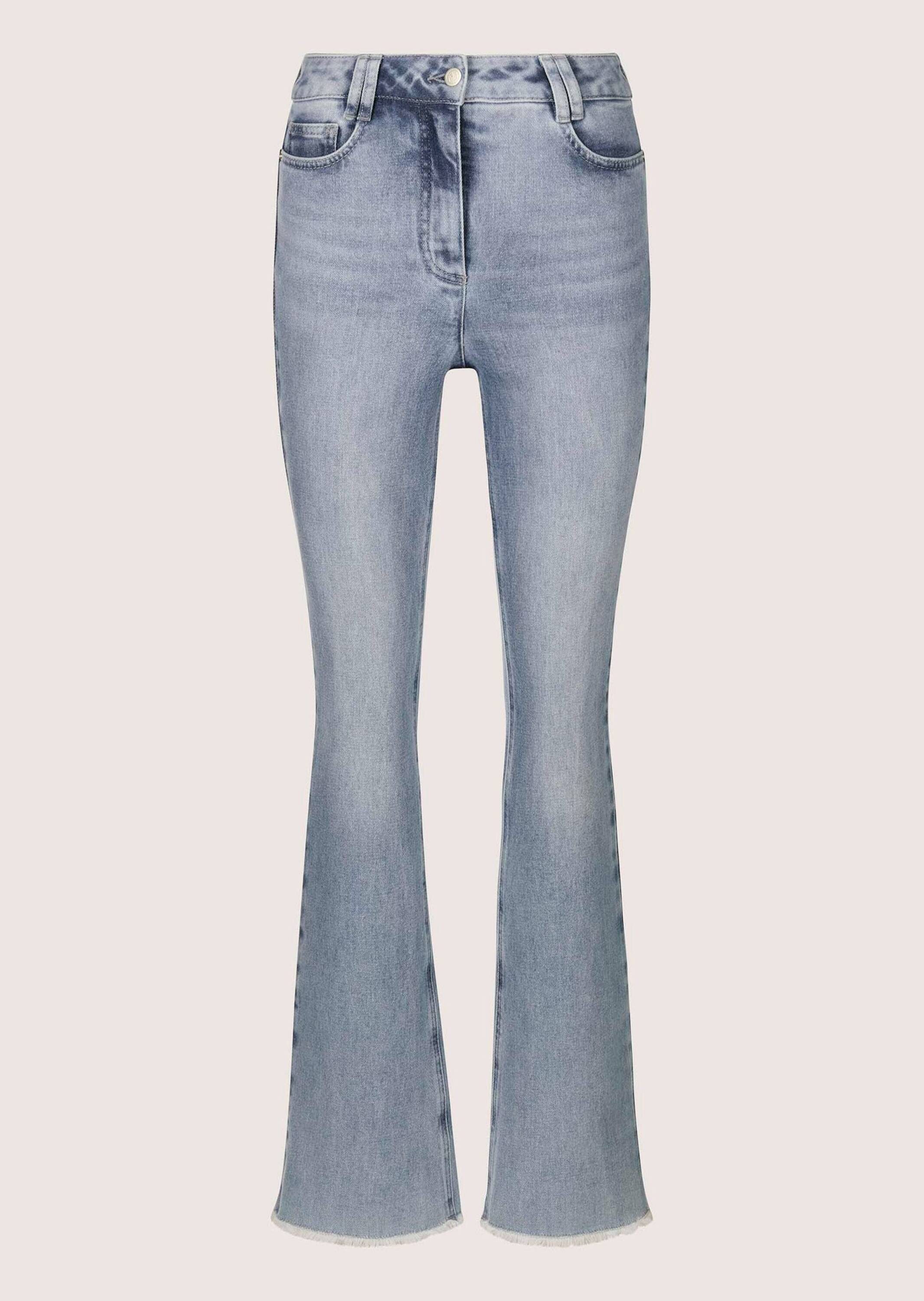 Gerade Jeans Moderne, ausgestellte Jeans mit Fransen