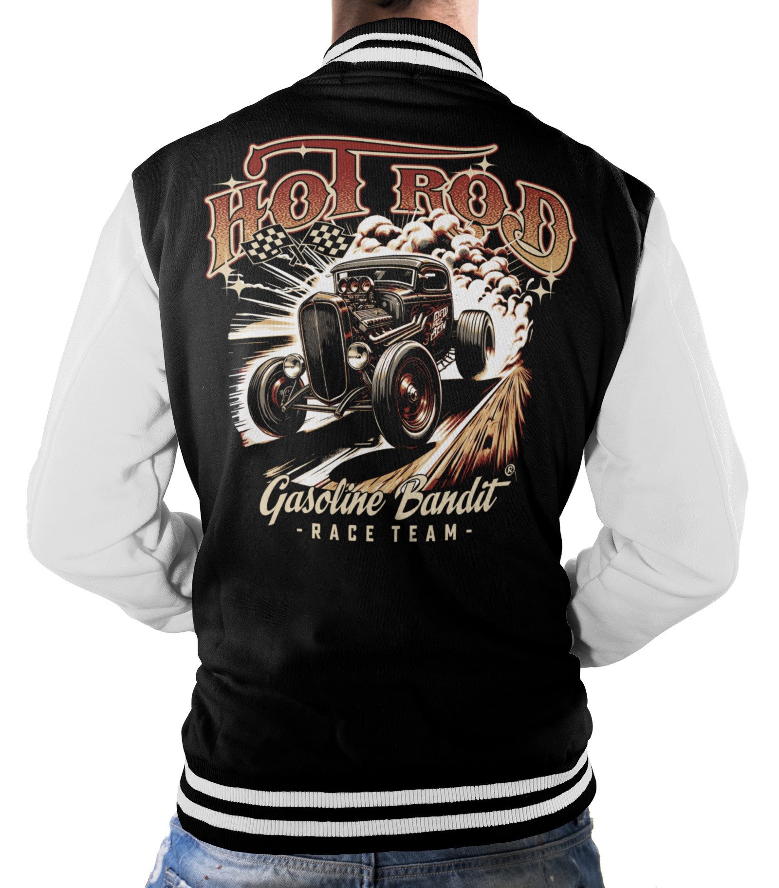 GASOLINE BANDIT® Collegejacke im Rockabilly Style: Hot Rod Race Team günstig online kaufen