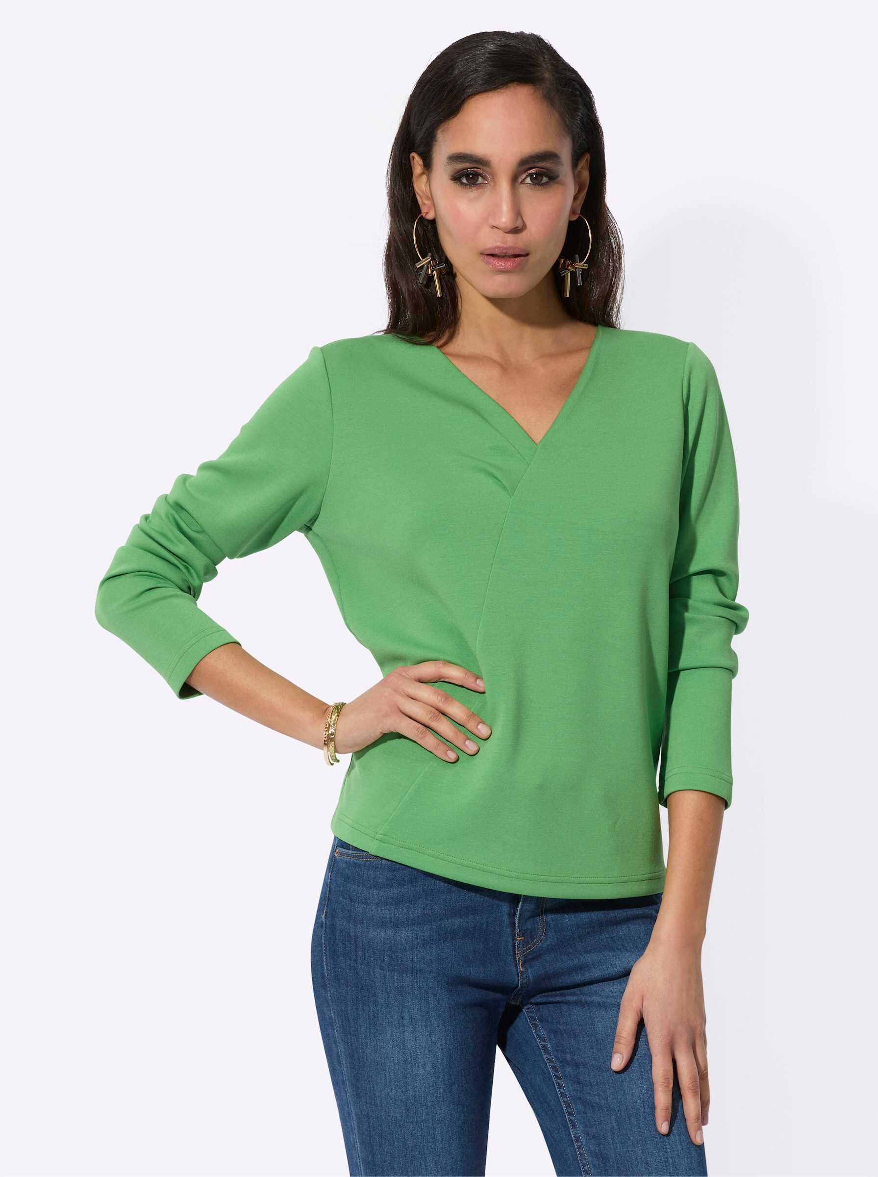 creation L T-Shirt Modal-Mix-Shirt Langarm günstig online kaufen