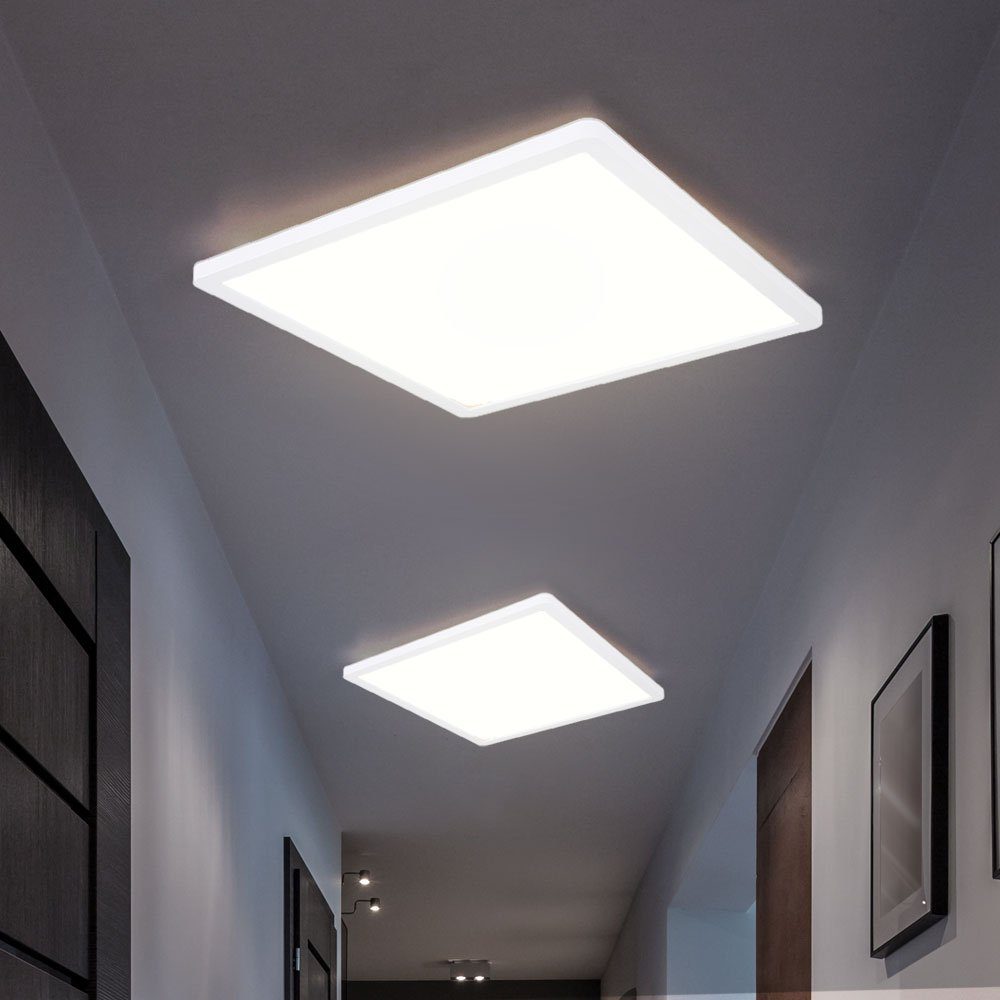 etc-shop LED Deckenleuchte Deckenlampe fest LED-Leuchtmittel weiß LED Warmweiß, verbaut, Panel Deckenleuchte, modern Wohnzimmerlampe