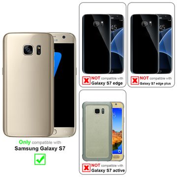 Cadorabo Schutzfolie Samsung Galaxy S7, (3-St), 3x Schutzglas Panzer Folie (Tempered) Display-Schutzglas mit 3D Touch