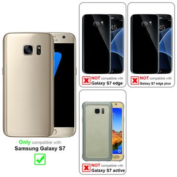 Cadorabo Handyhülle Samsung Galaxy S7 Samsung Galaxy S7, Hard Cover - Hybrid TPU Silikon Handy Schutzhülle Back Cover Bumper