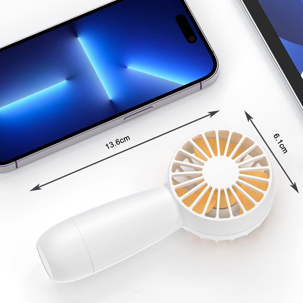 Weiß USB-Laden 3 Mini Windgeschwindigkeit, Modi USB-Ventilator Handventilator, für zggzerg