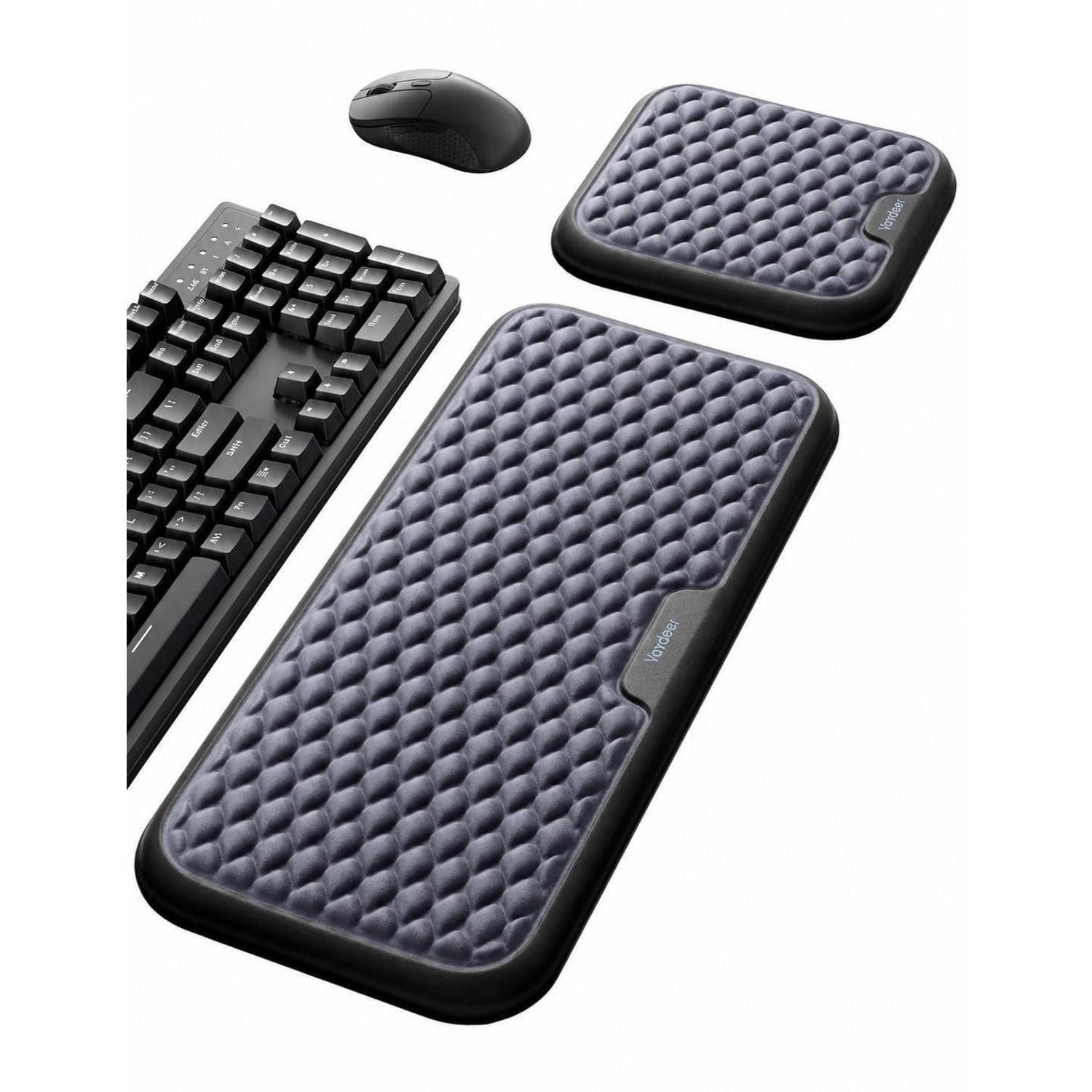 LuxusKollektion Handballenauflage Handgelenkauflage Mauspad Set Blau Extra Breit (1-St)