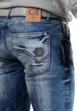 Cipo & Baxx 5-Pocket-Jeans Hose BA-CD319 mit lässiger Stonewashed Waschung