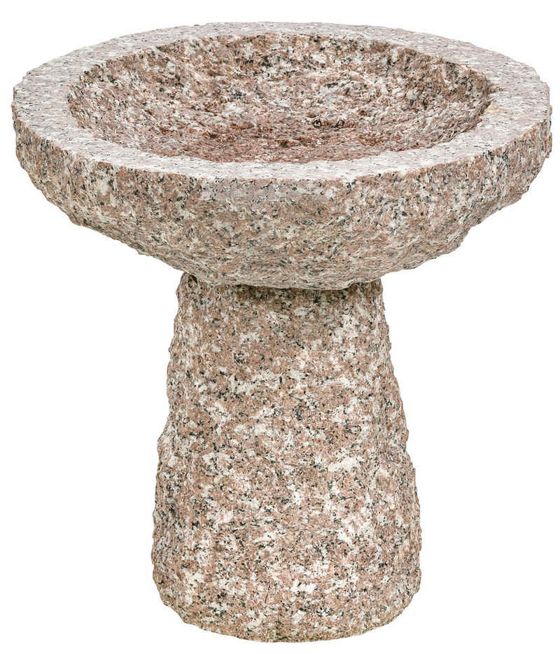 Dehner Gartenbank Vogeltränke, Ø 35 cm, Höhe 35 cm, 24.2 kg, Granit