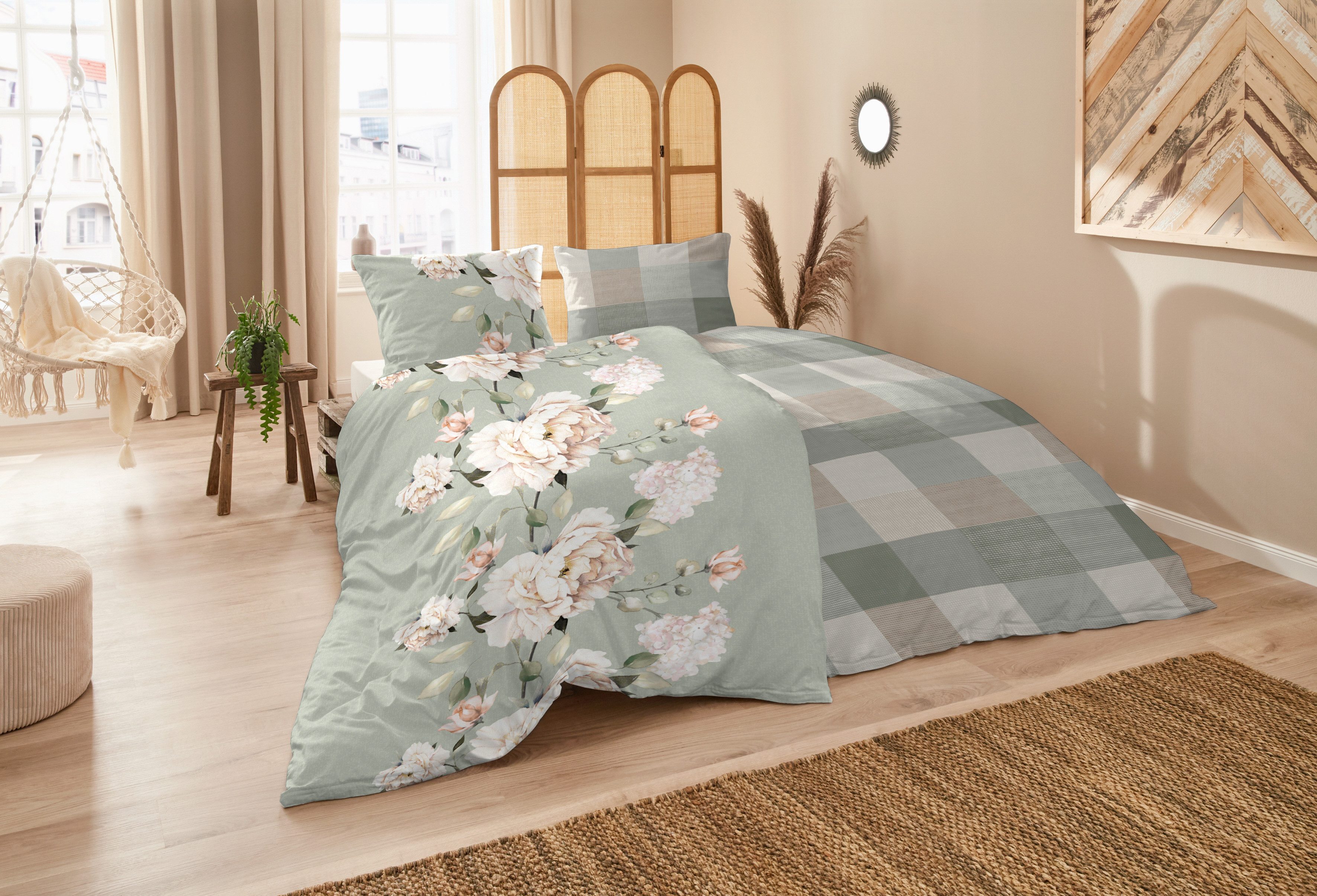 Primera Bettwäsche Feinbiber-Bettwäsche, Feinbiber, 2 teilig, samtweich und natürlich aus reiner Baumwolle