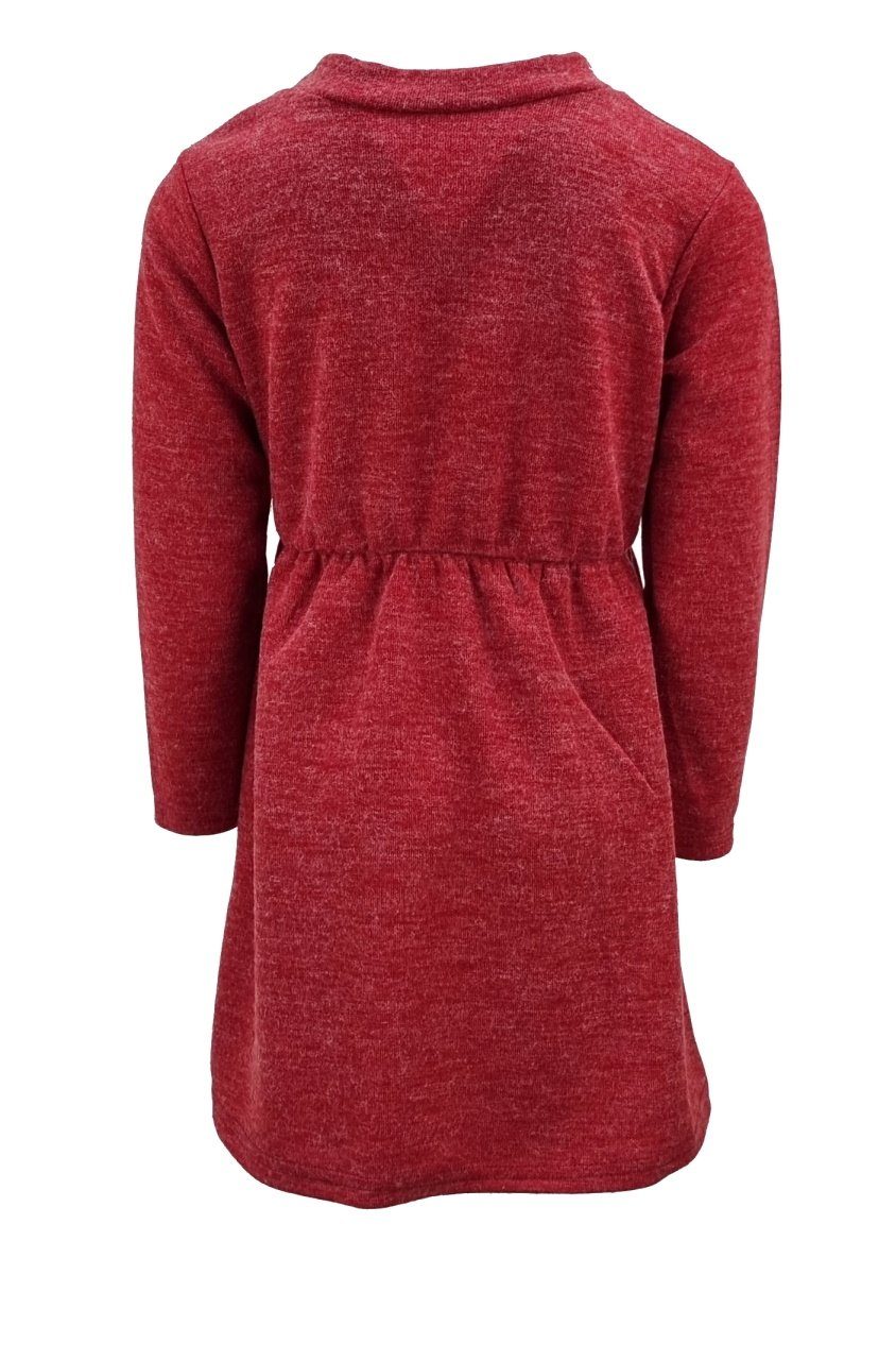 Rot Fashion Mädchen Kleid A-Linien-Kleid Strickkleid Girls