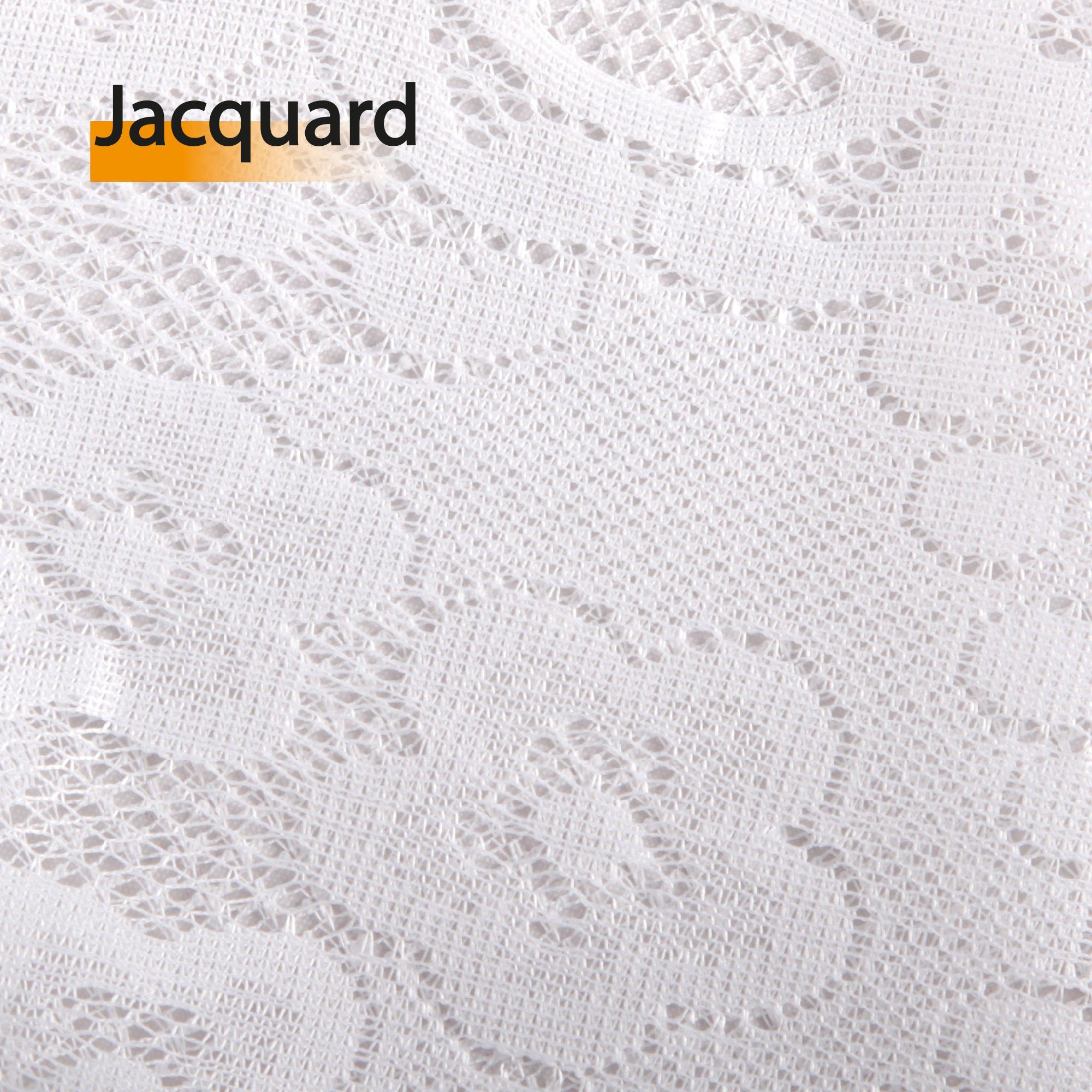Arsvita Panneaux Blumen Mona mit Stickerei, Schlaufen, transparent, Türpanneaux 180x60cm Stangendurchzug, Voile Kurzgardine Bistrogardine – Bild 5 von 5