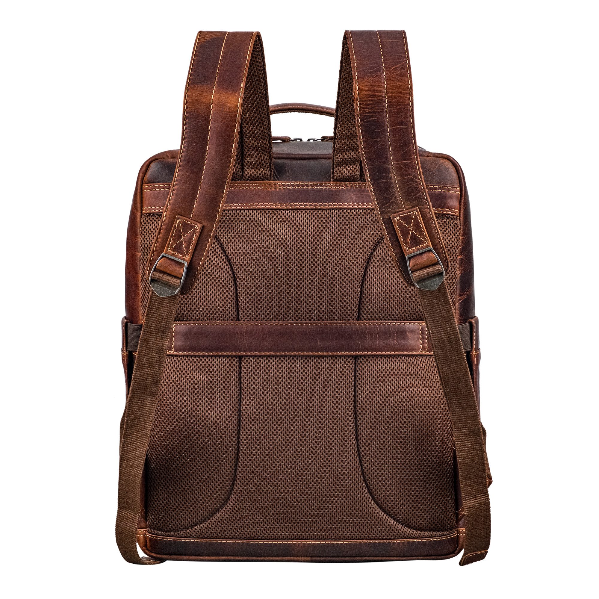 STILORD Notebook-Rucksack "Aldo" Echt-Leder Rucksack Damen und Herren für Laptop 15 - 16 Zoll